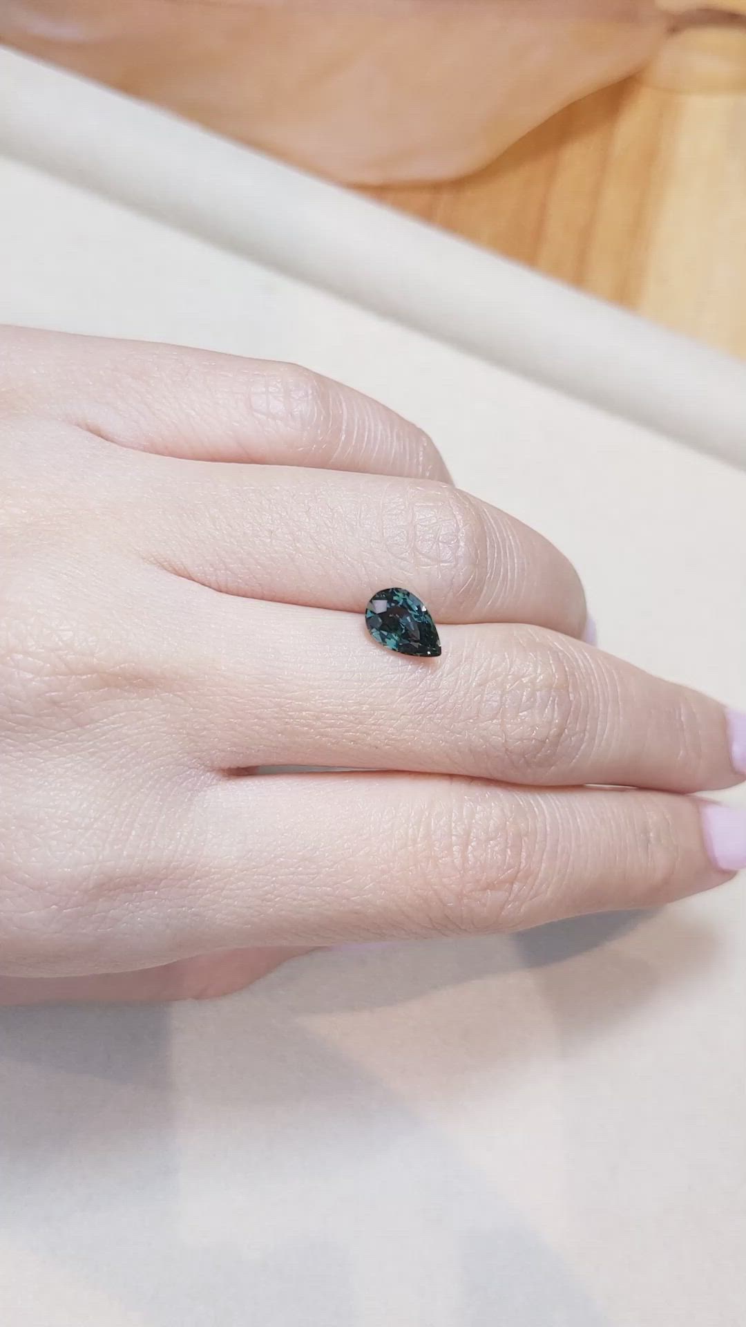 2.00 Ct. Greenish Blue Sapphire from Madagascar Size Video