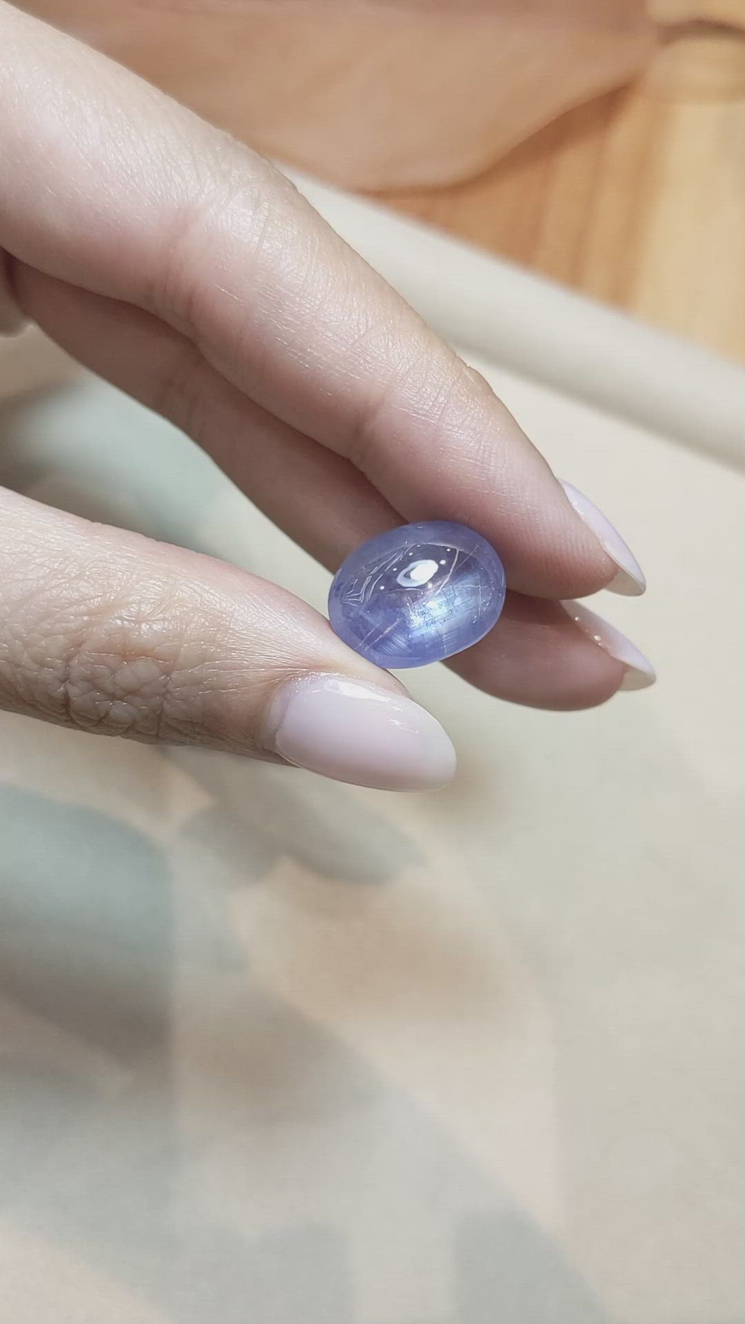 15.83 Ct. Blue Star Sapphire from Ceylon (Sri Lanka) Size Video