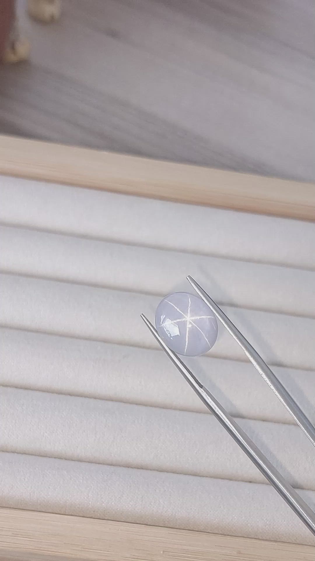 7.06 Ct. White Star Sapphire from Ceylon (Sri Lanka) Size Video