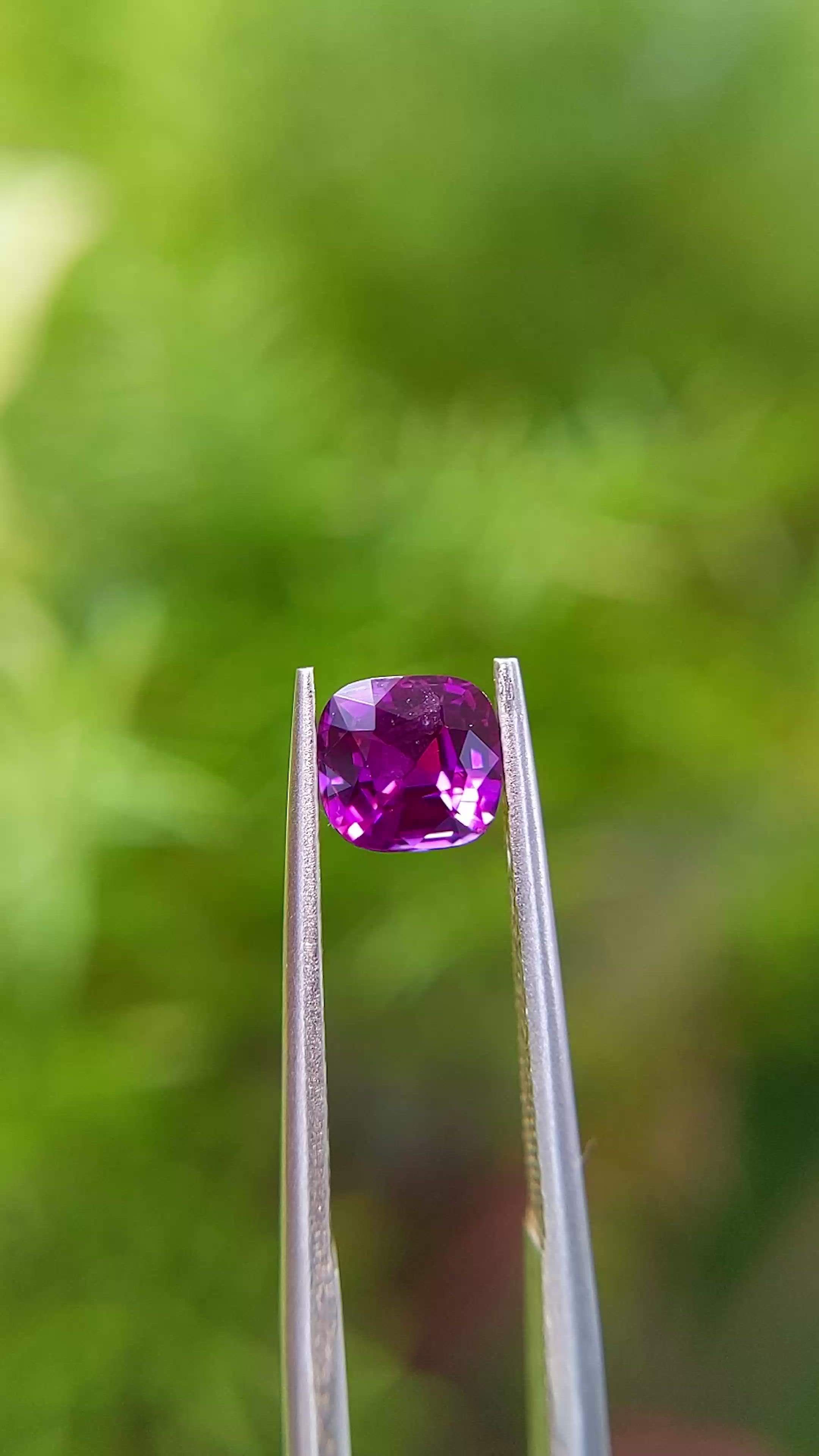 1.01 Ct. Purple Sapphire from Ceylon (Sri Lanka) Size Video