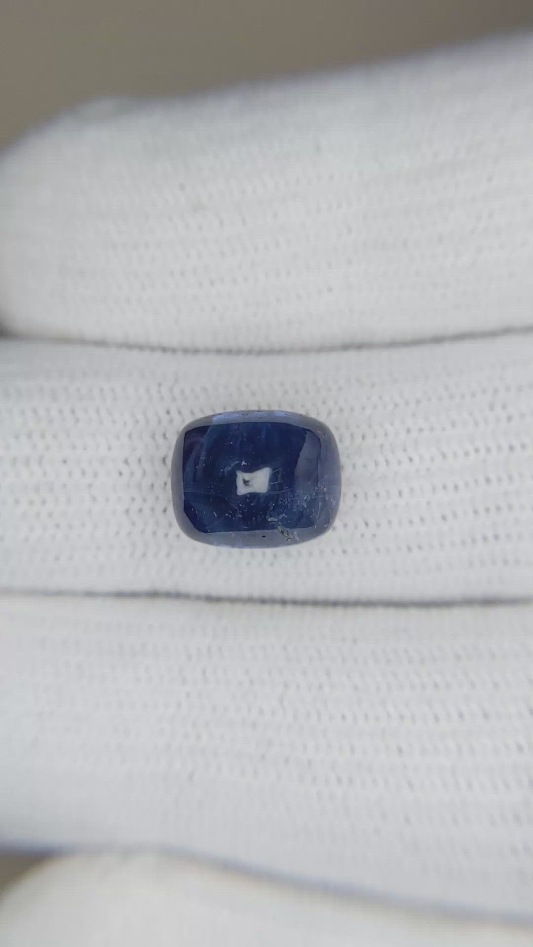 5.08 Ct. Blue Cabochon Sapphire from Ceylon (Sri Lanka) Size Video
