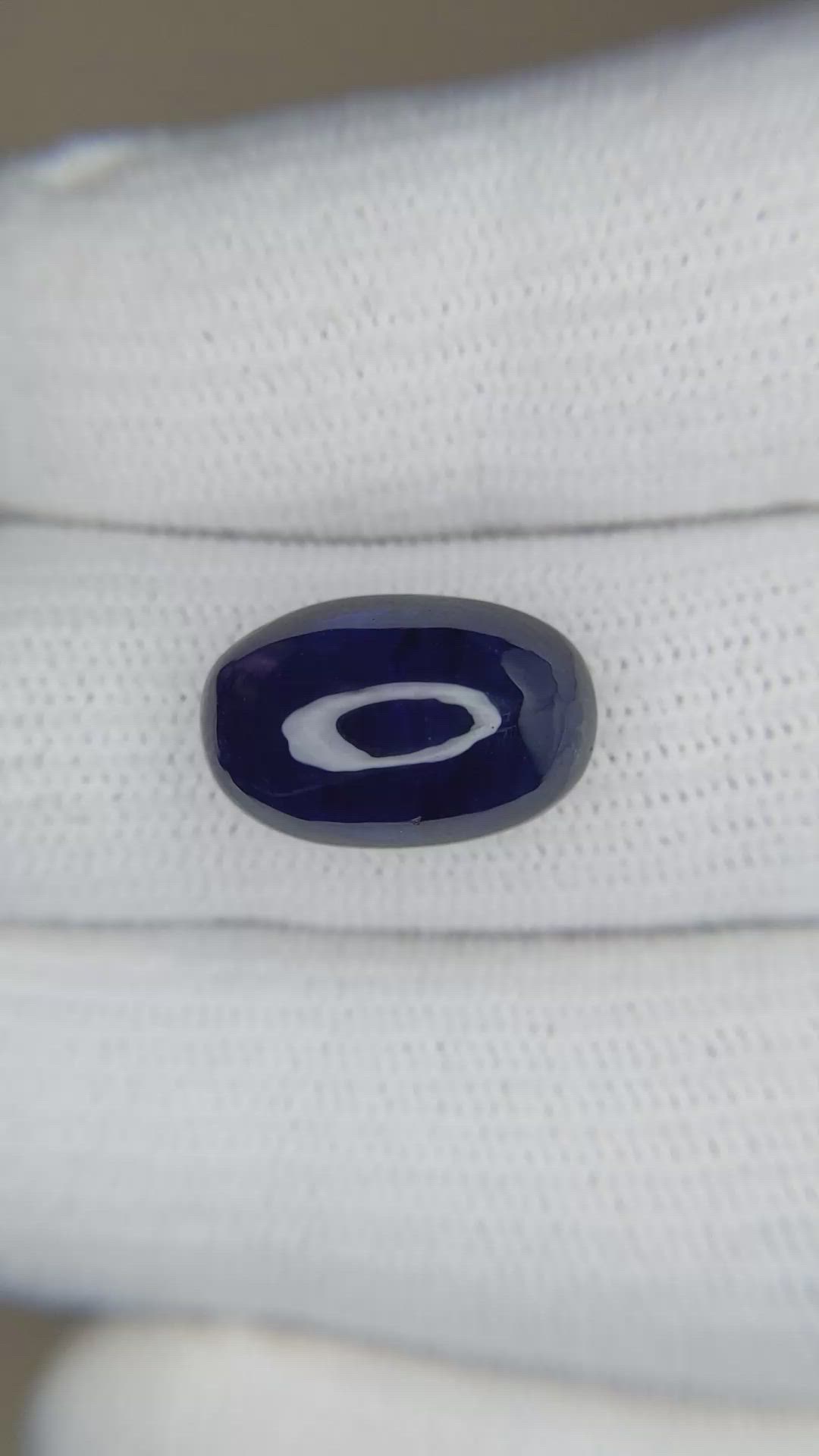 9.12 Ct. Blue Cabochon Sapphire from Ceylon (Sri Lanka) Size Video