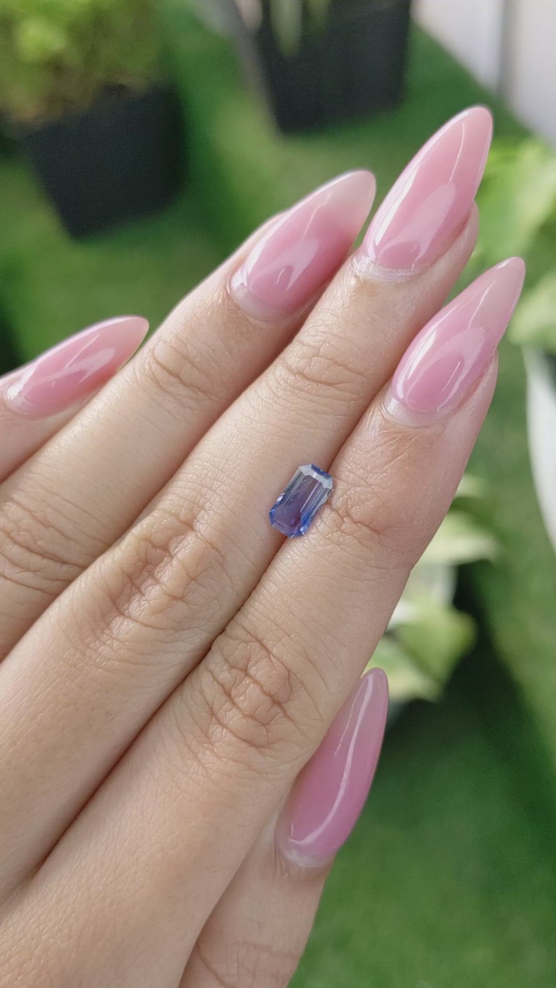0.83 Ct. Blue Sapphire from Ceylon (Sri Lanka) Size Video