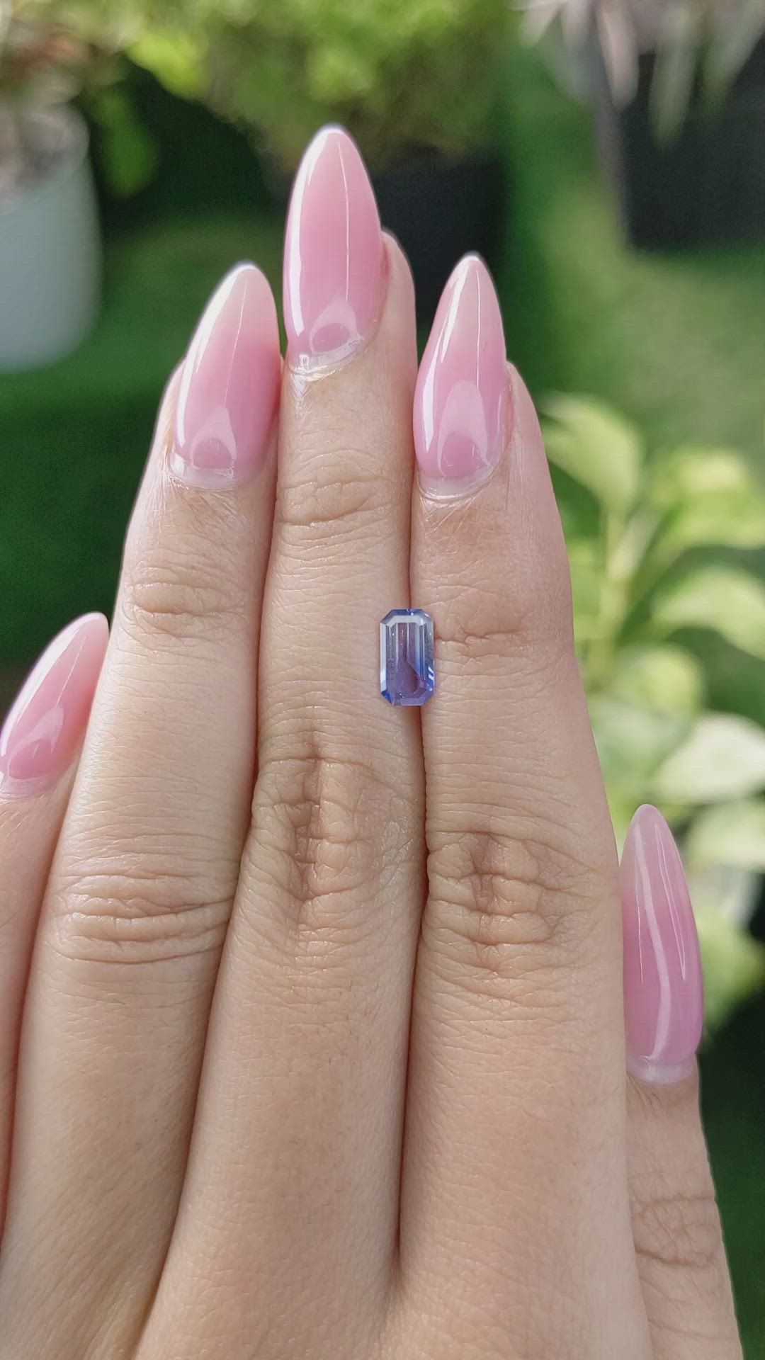 0.83 Ct. Blue Sapphire from Ceylon (Sri Lanka) Size Video