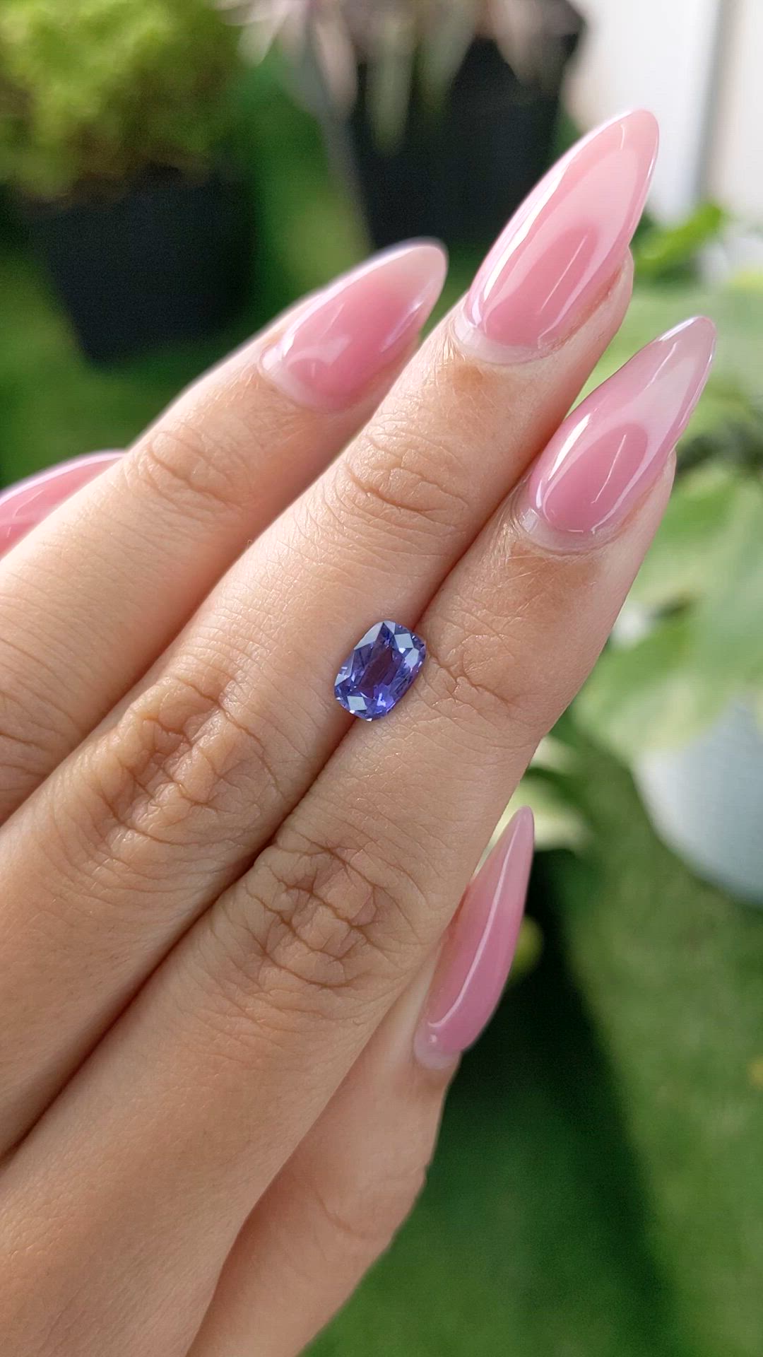 1.25 Ct. Violet Sapphire from Ceylon (Sri Lanka) Size Video