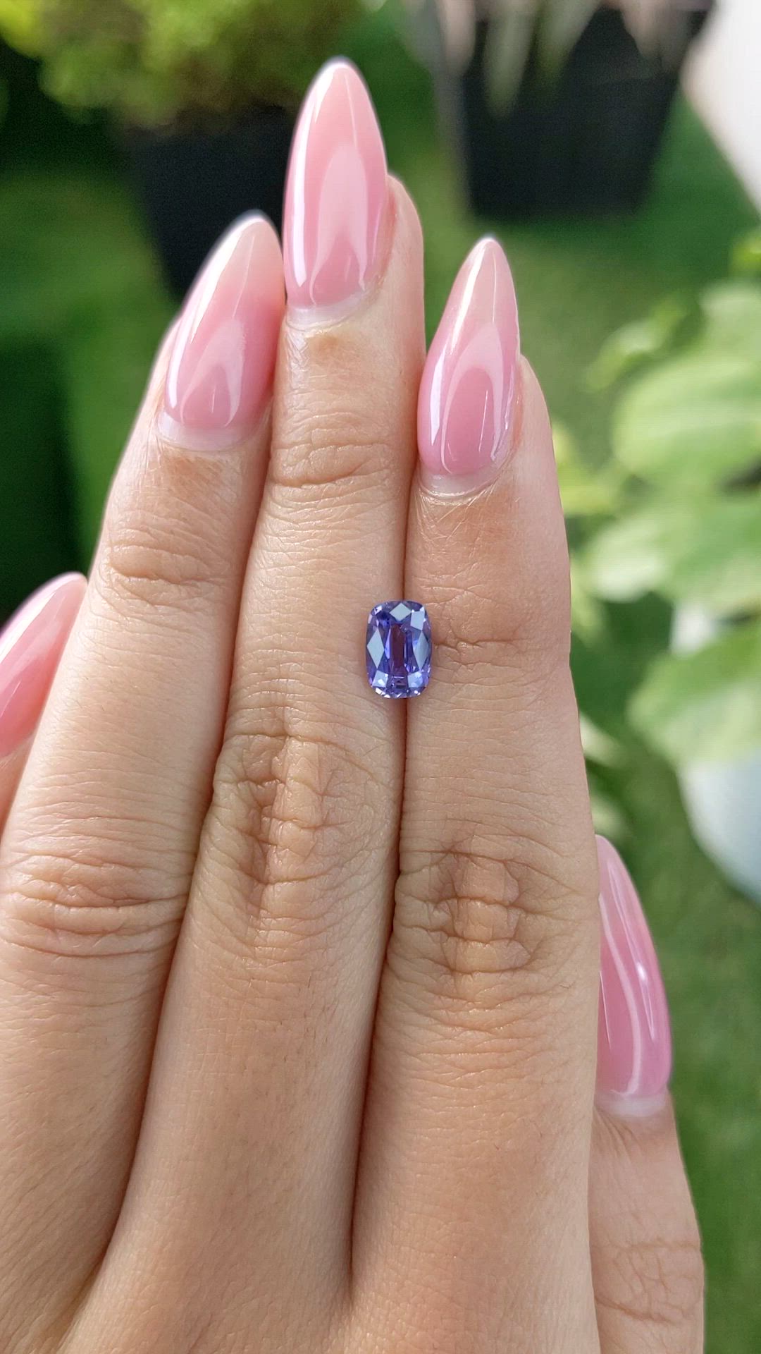 1.25 Ct. Violet Sapphire from Ceylon (Sri Lanka) Size Video