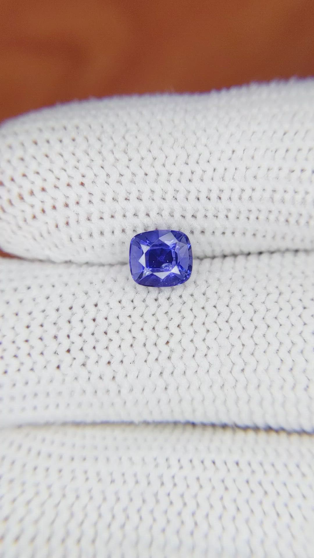 1.29 Ct. Violet Sapphire from Ceylon (Sri Lanka) Size Video