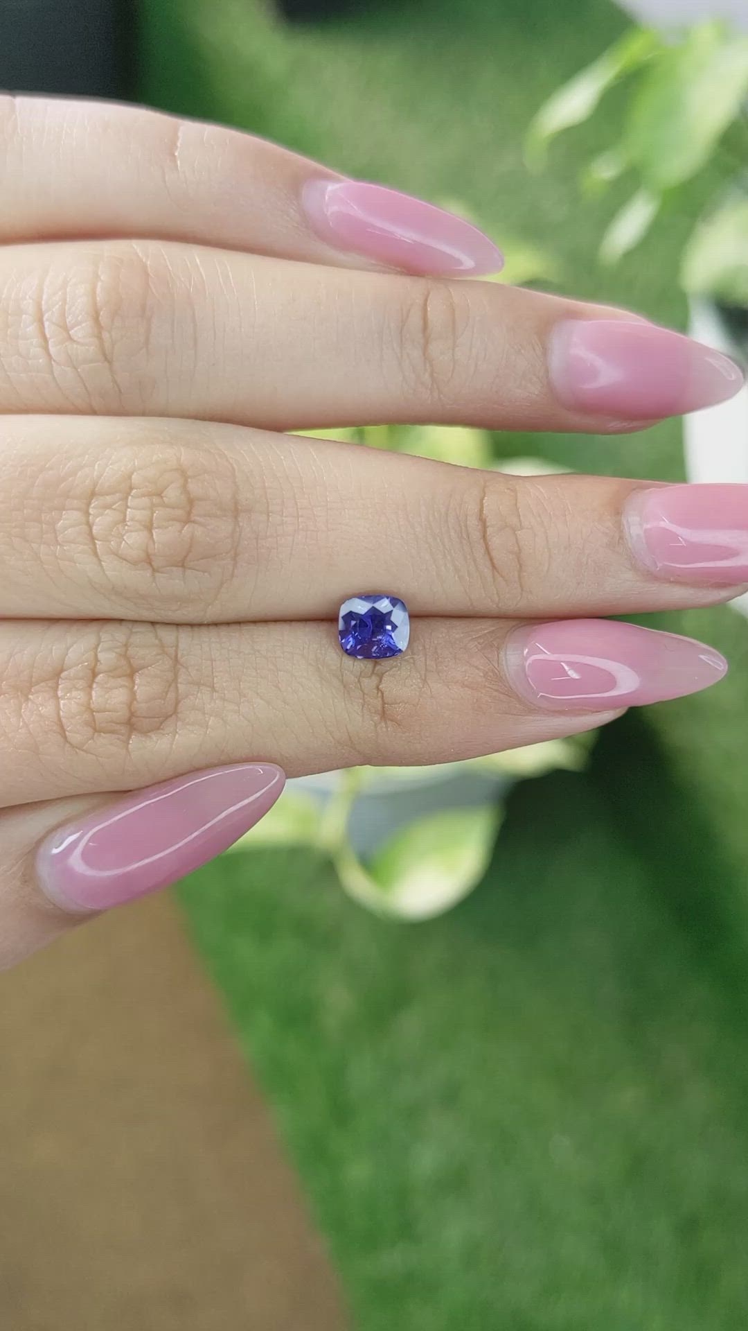 1.29 Ct. Violet Sapphire from Ceylon (Sri Lanka) Size Video