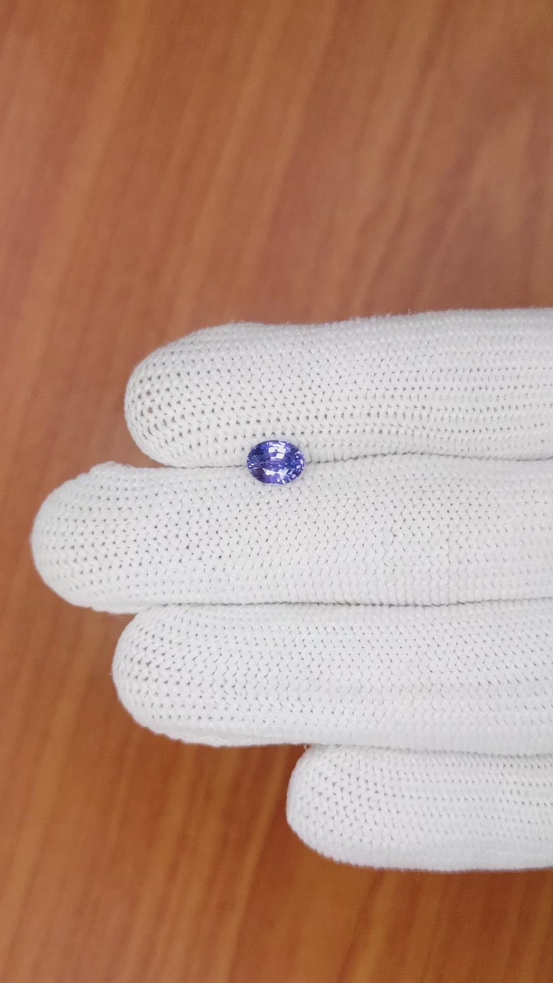 1.01 Ct. Violet Sapphire from Ceylon (Sri Lanka) Size Video