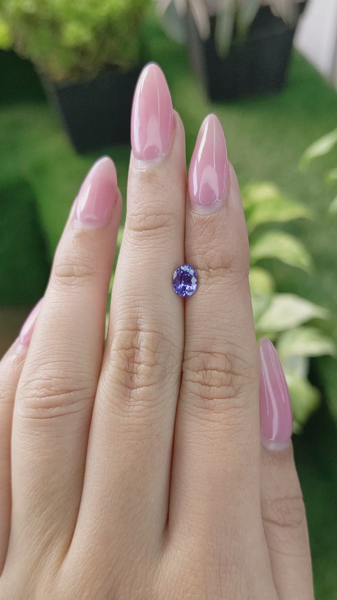 1.01 Ct. Violet Sapphire from Ceylon (Sri Lanka) Size Video