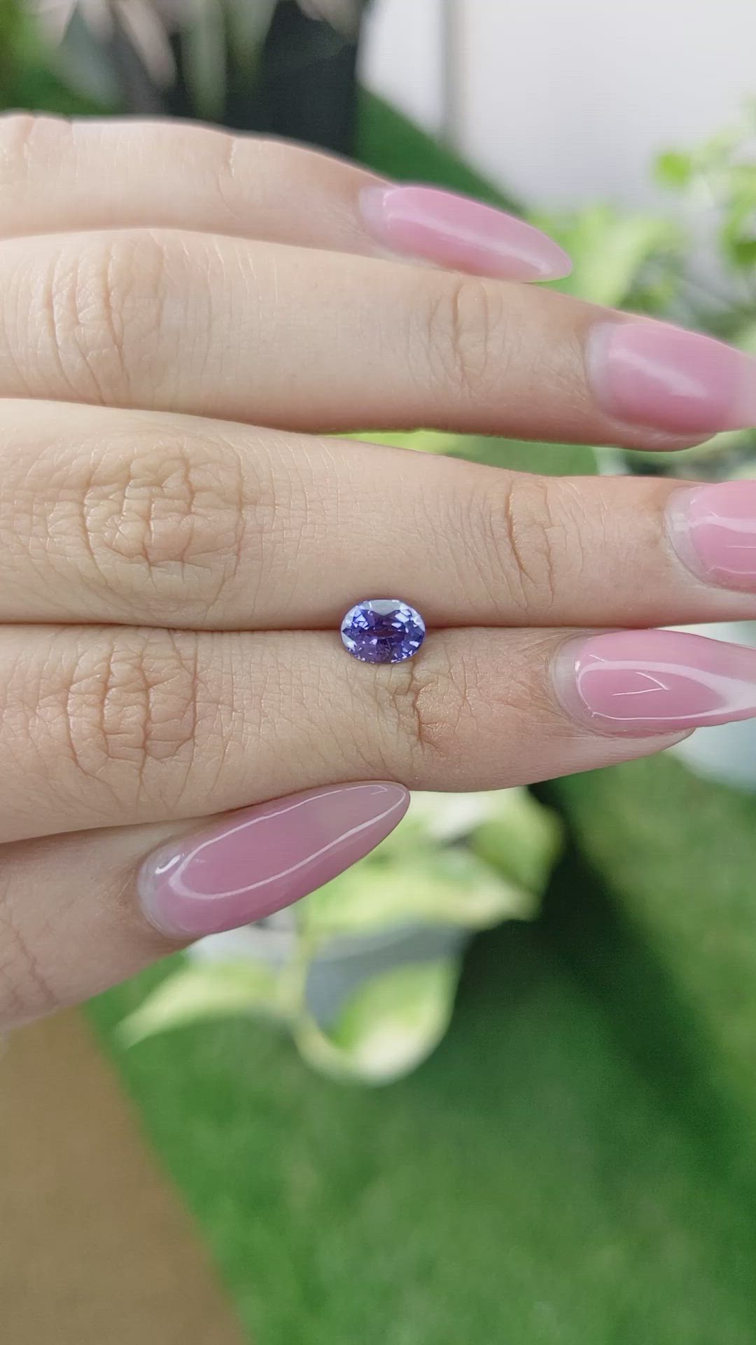 1.01 Ct. Violet Sapphire from Ceylon (Sri Lanka) Size Video