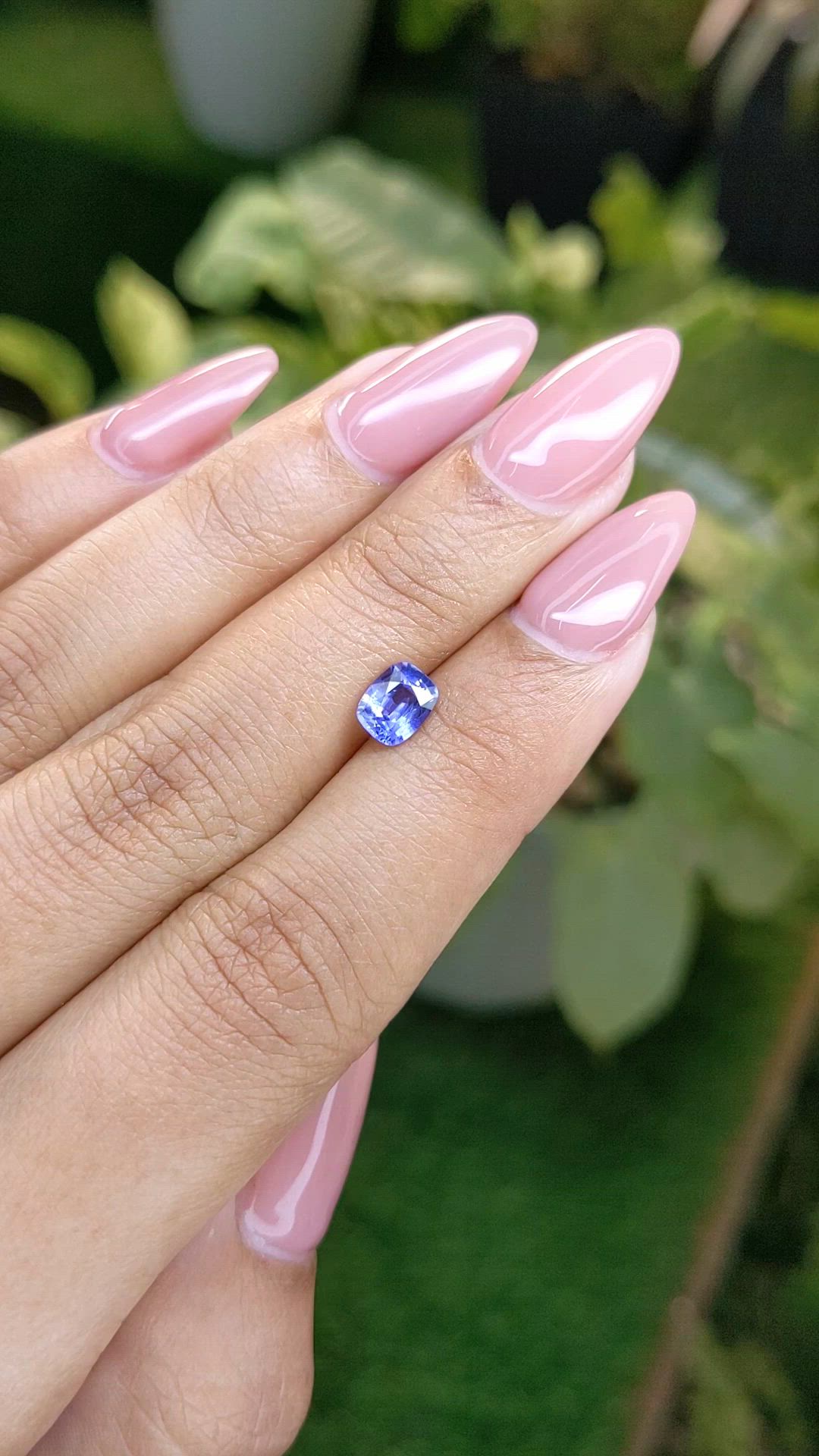 0.88 Ct. Blue Sapphire from Ceylon (Sri Lanka) Size Video