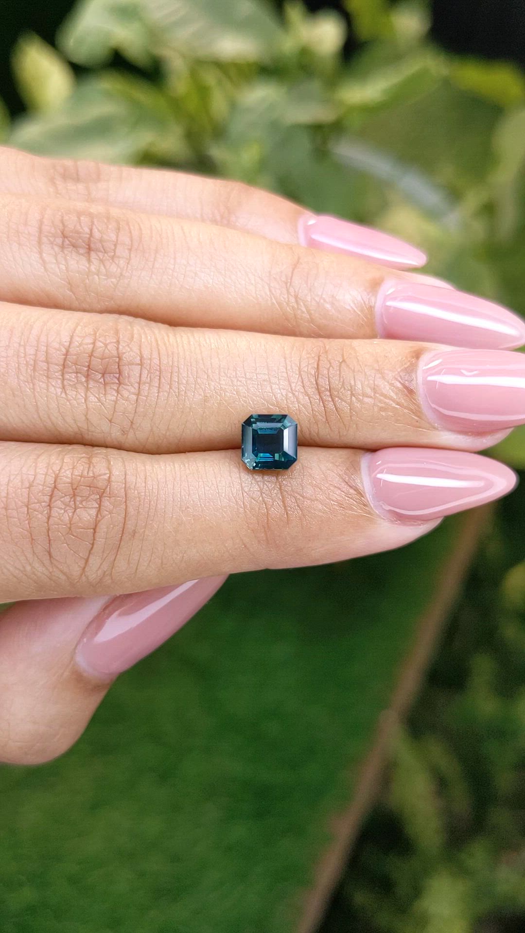 1.60 Ct. Bluish Green Sapphire from Ceylon (Sri Lanka) Size Video