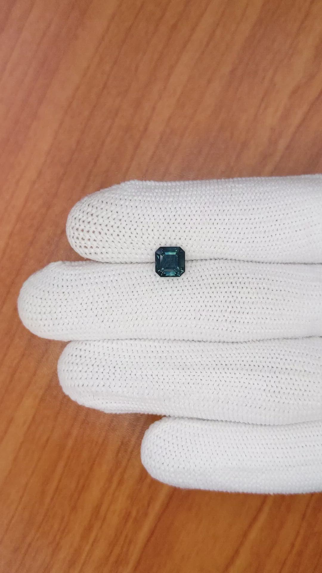 1.60 Ct. Bluish Green Sapphire from Ceylon (Sri Lanka) Size Video