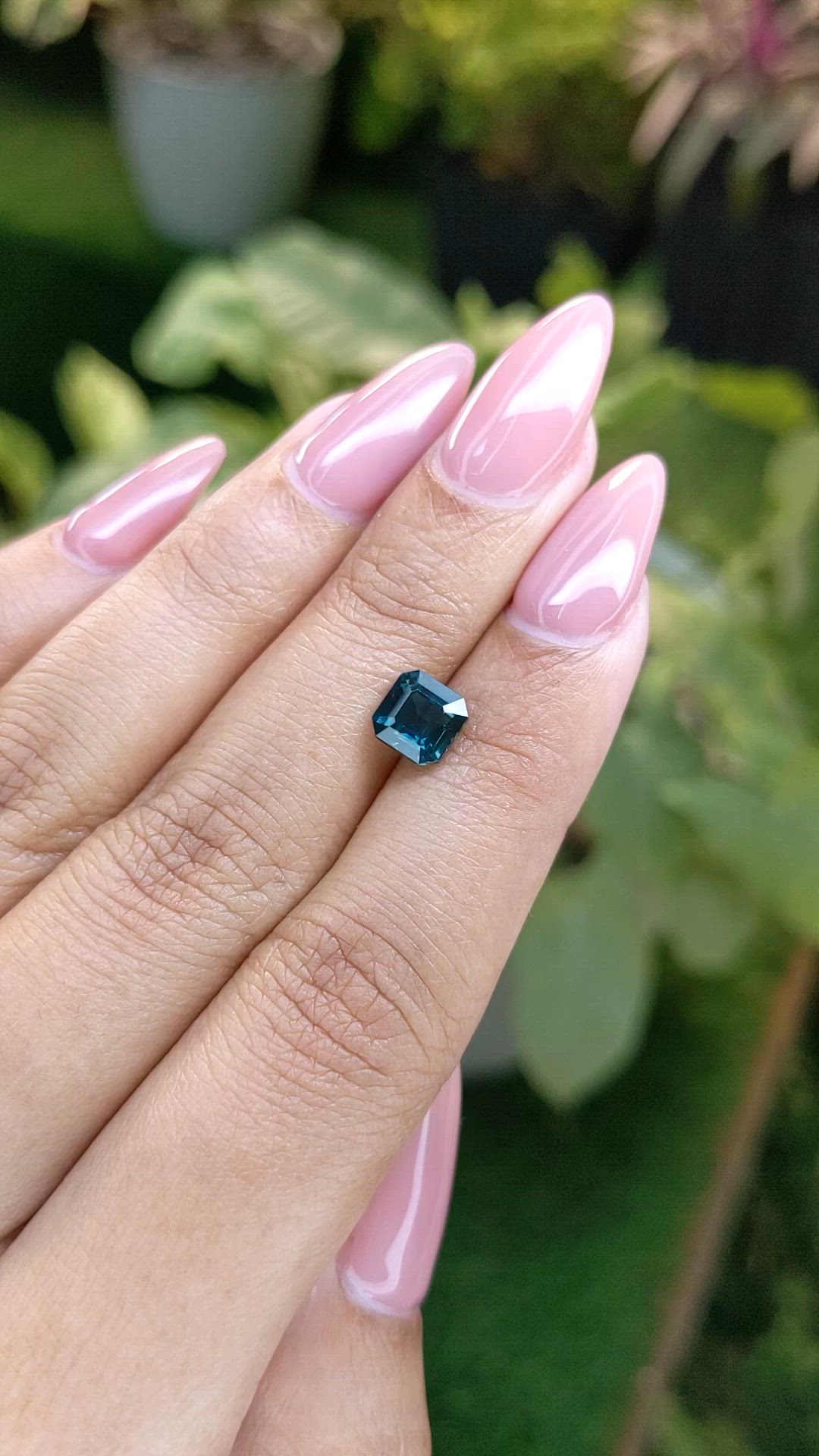 1.60 Ct. Bluish Green Sapphire from Ceylon (Sri Lanka) Size Video