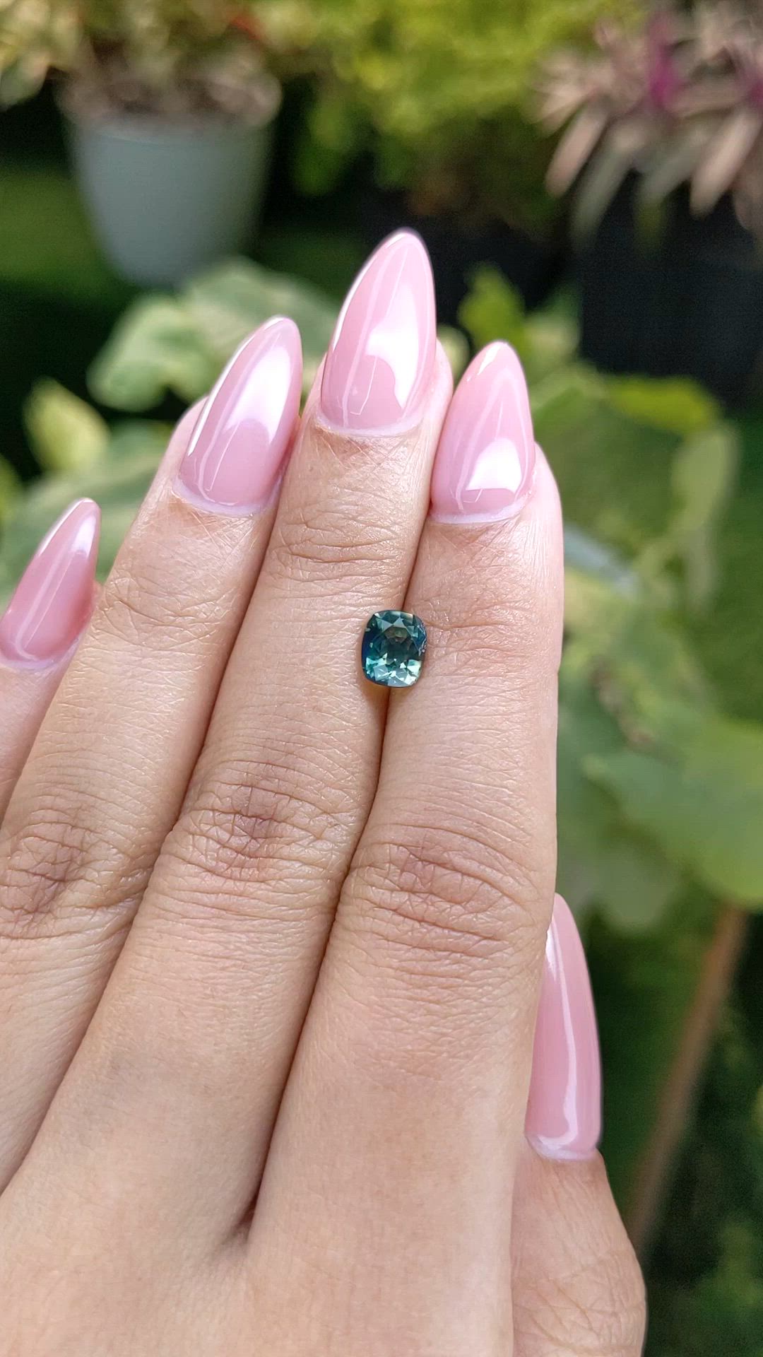 1.42 Ct. Bluish Green Sapphire from Ceylon (Sri Lanka) Size Video