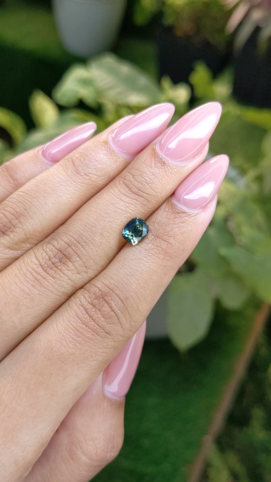 1.42 Ct. Bluish Green Sapphire from Ceylon (Sri Lanka) Size Video