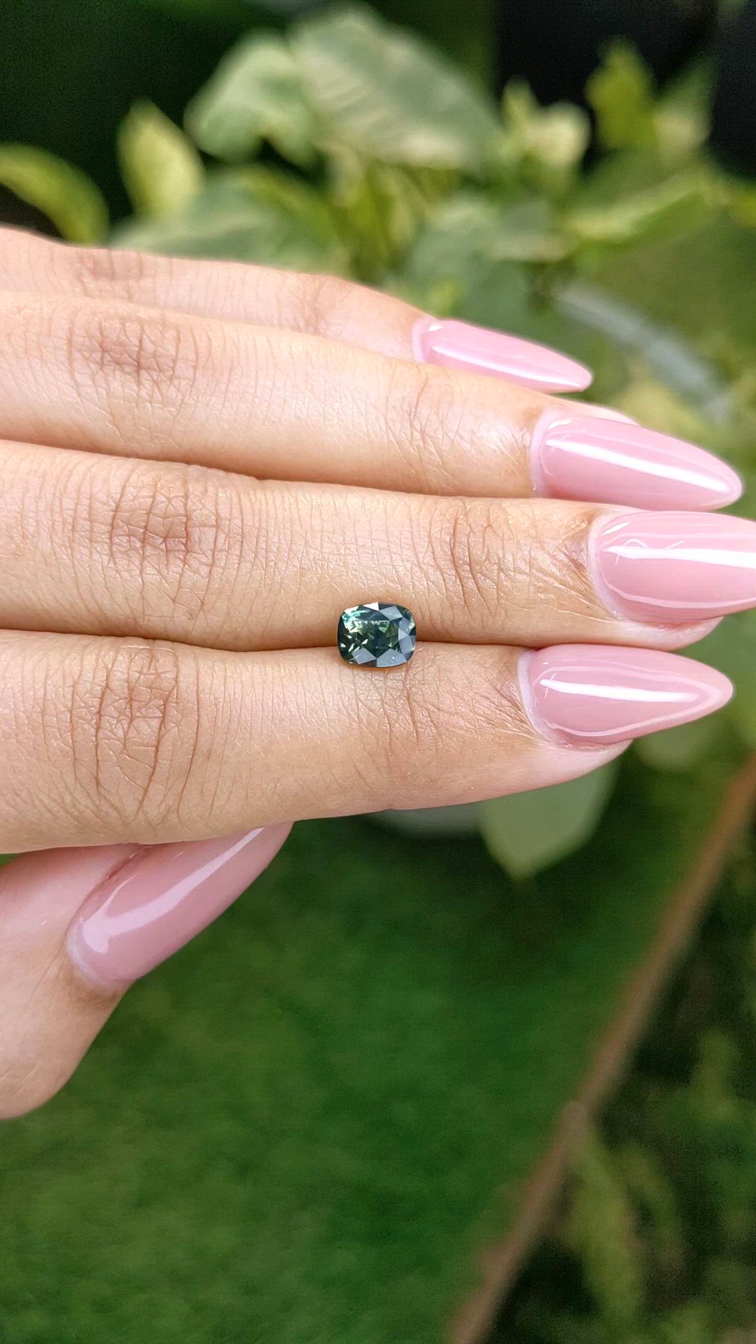 1.42 Ct. Bluish Green Sapphire from Ceylon (Sri Lanka) Size Video