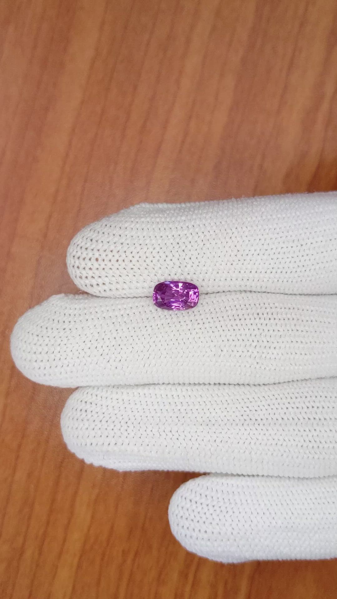 1.63 Ct. Pinkish Purple Sapphire from Ceylon (Sri Lanka) Size Video
