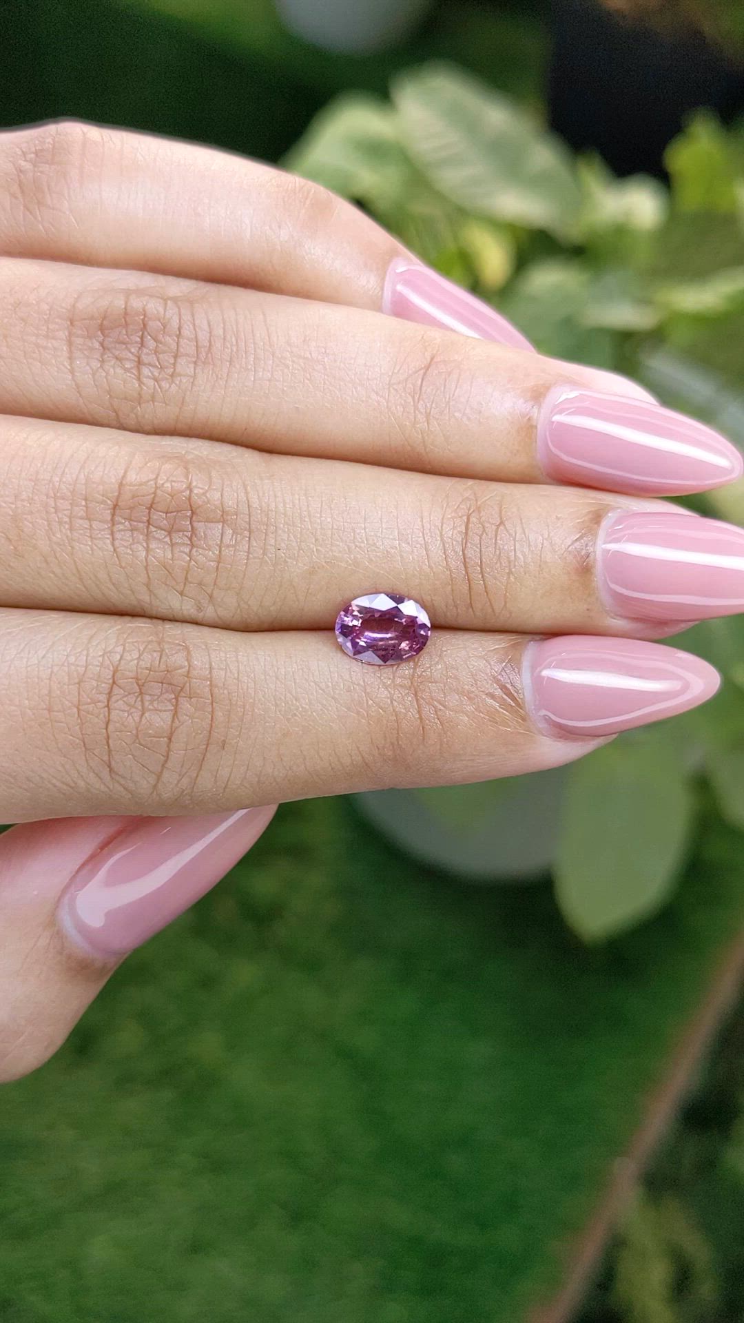 1.25 Ct. Purplish Pink Sapphire from Ceylon (Sri Lanka) Size Video