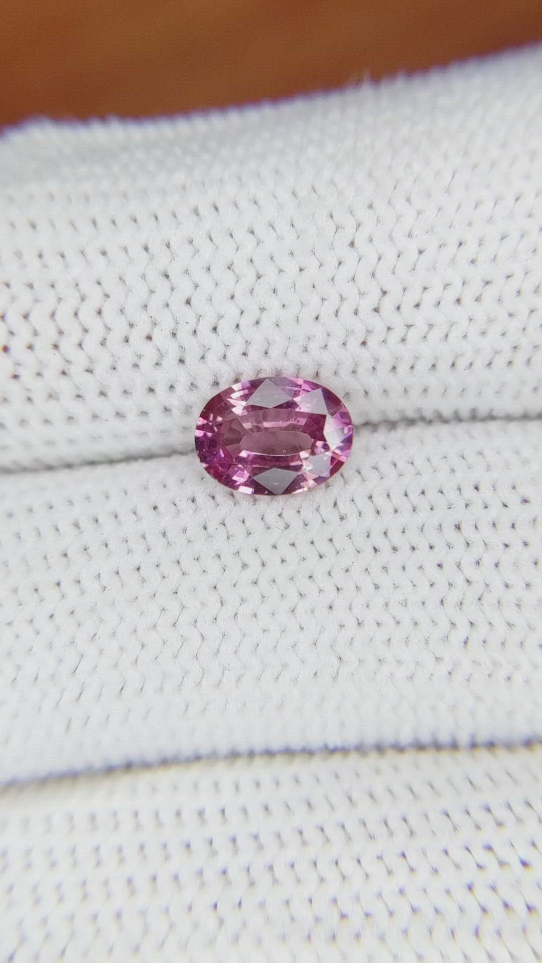 1.25 Ct. Purplish Pink Sapphire from Ceylon (Sri Lanka) Size Video