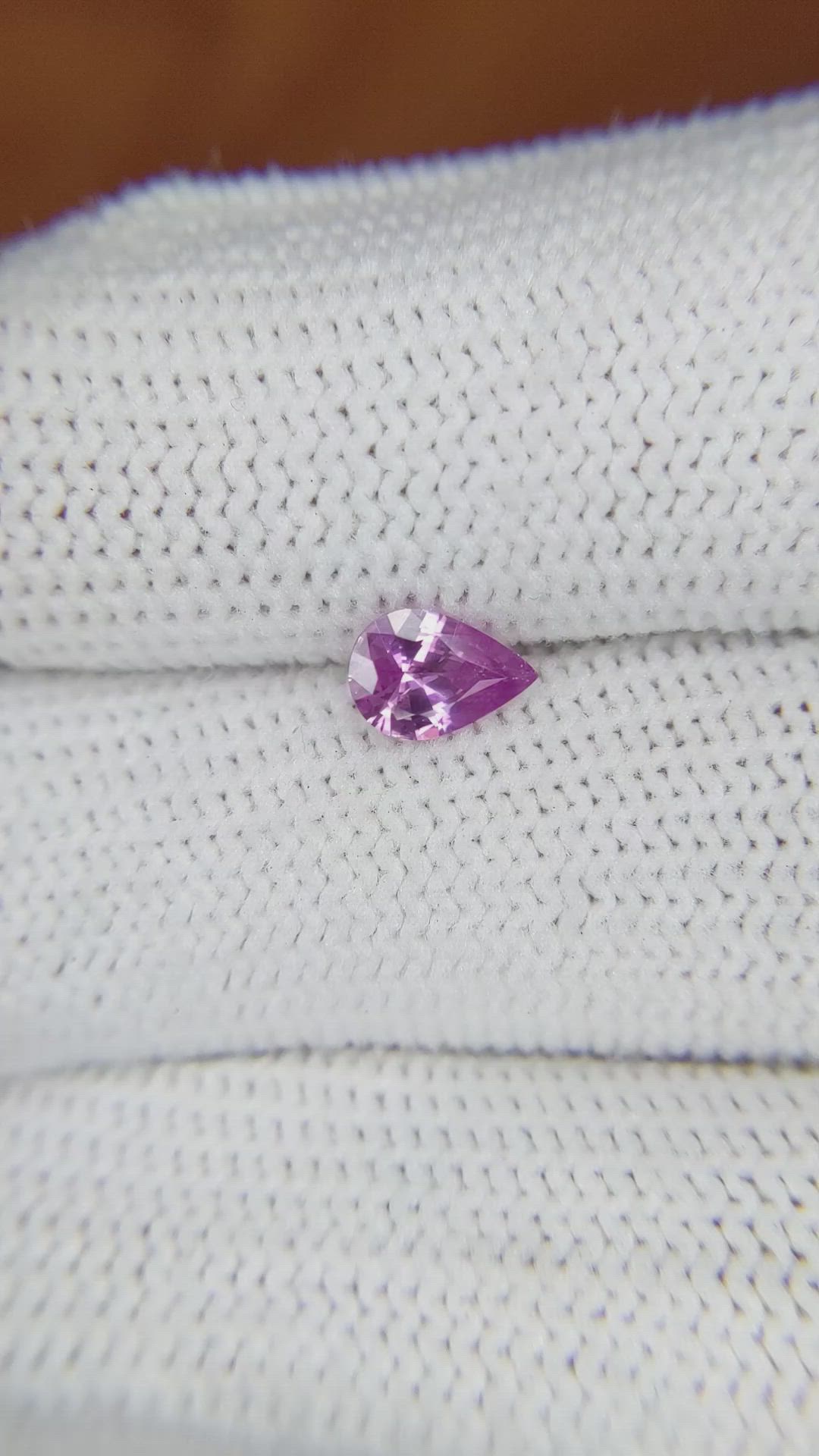 0.62 Ct. Pinkish Purple Sapphire from Ceylon (Sri Lanka) Size Video