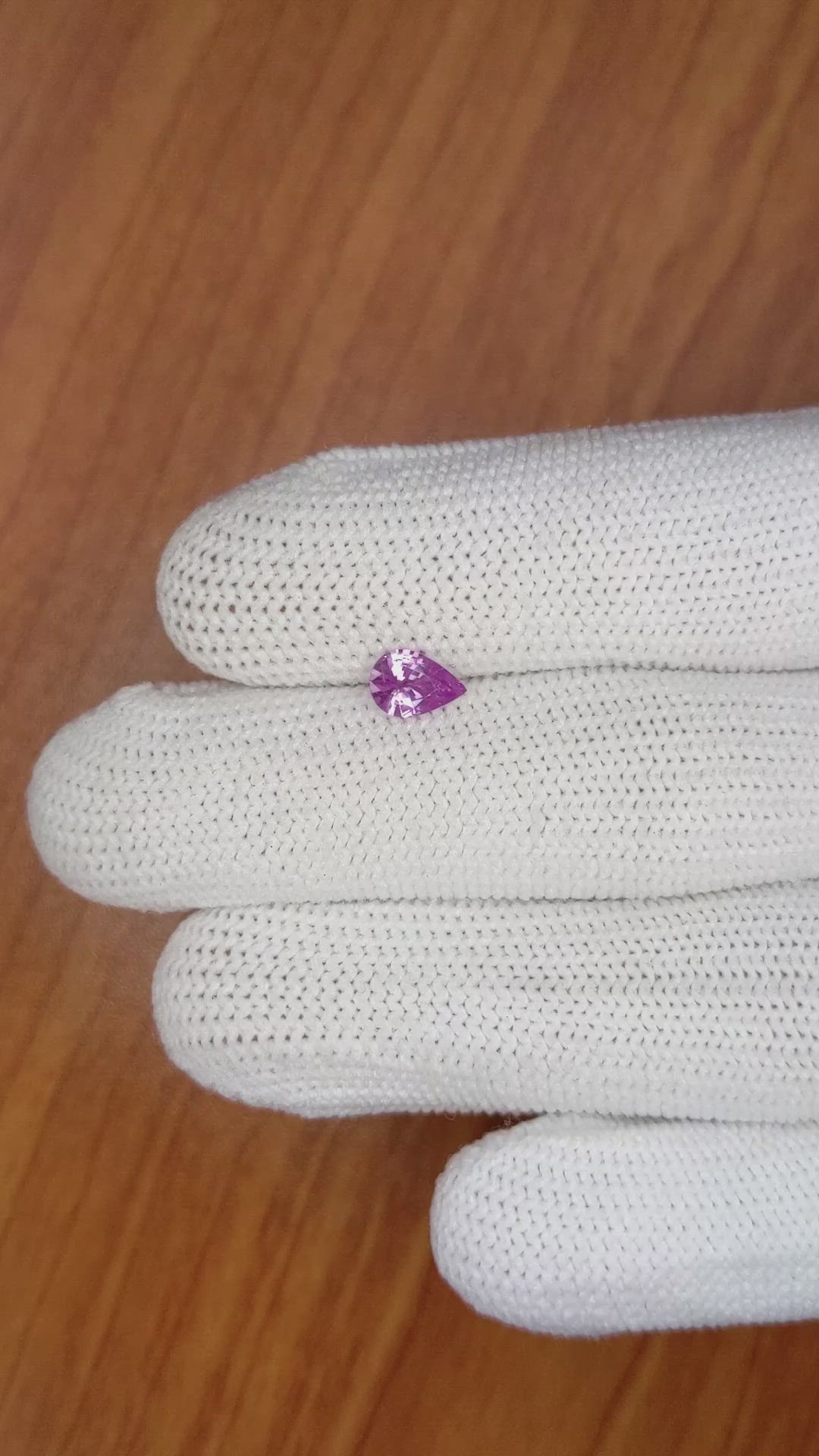 0.62 Ct. Pinkish Purple Sapphire from Ceylon (Sri Lanka) Size Video