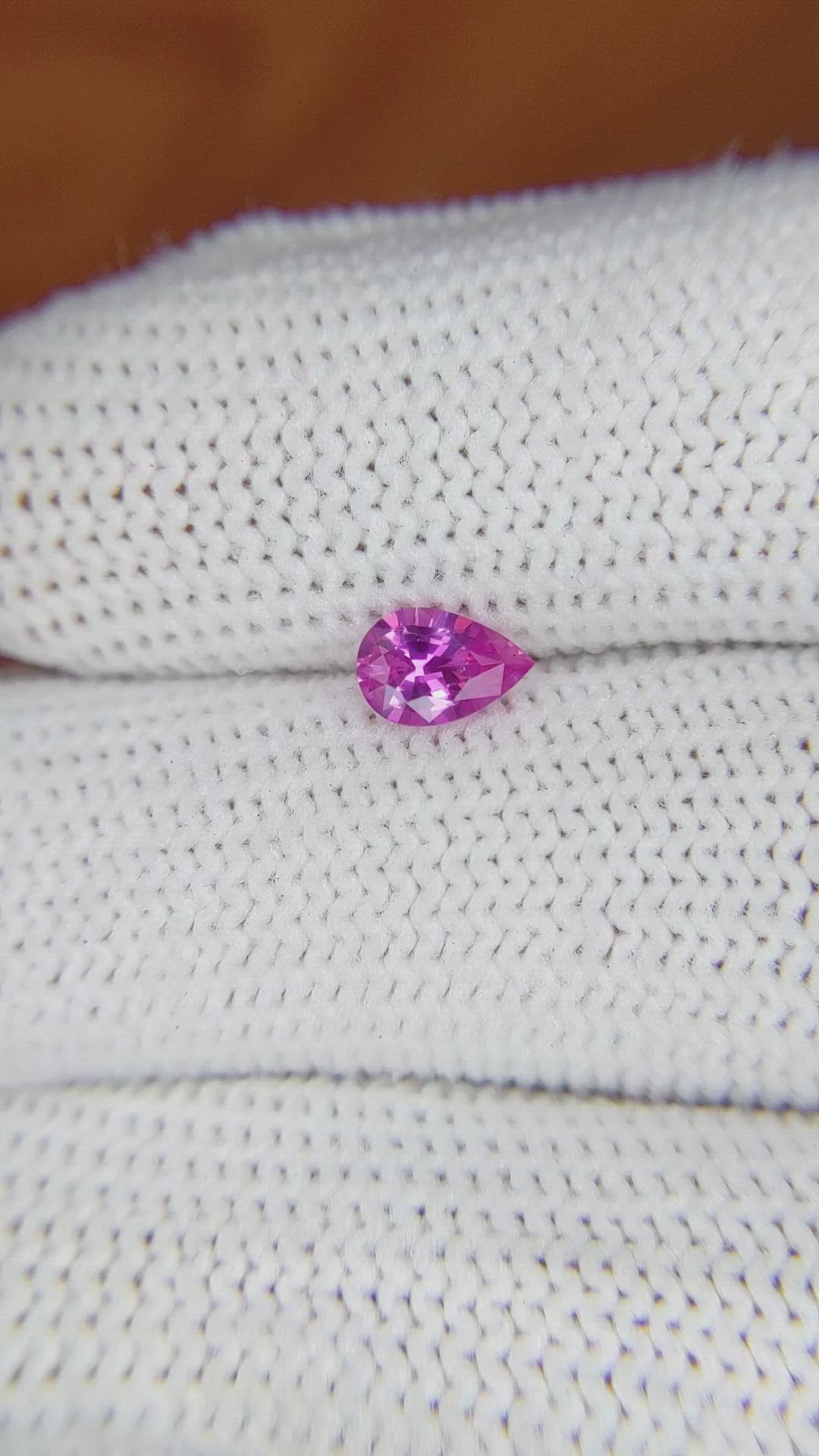 0.54 Ct. Purplish Pink Sapphire from Ceylon (Sri Lanka) Size Video