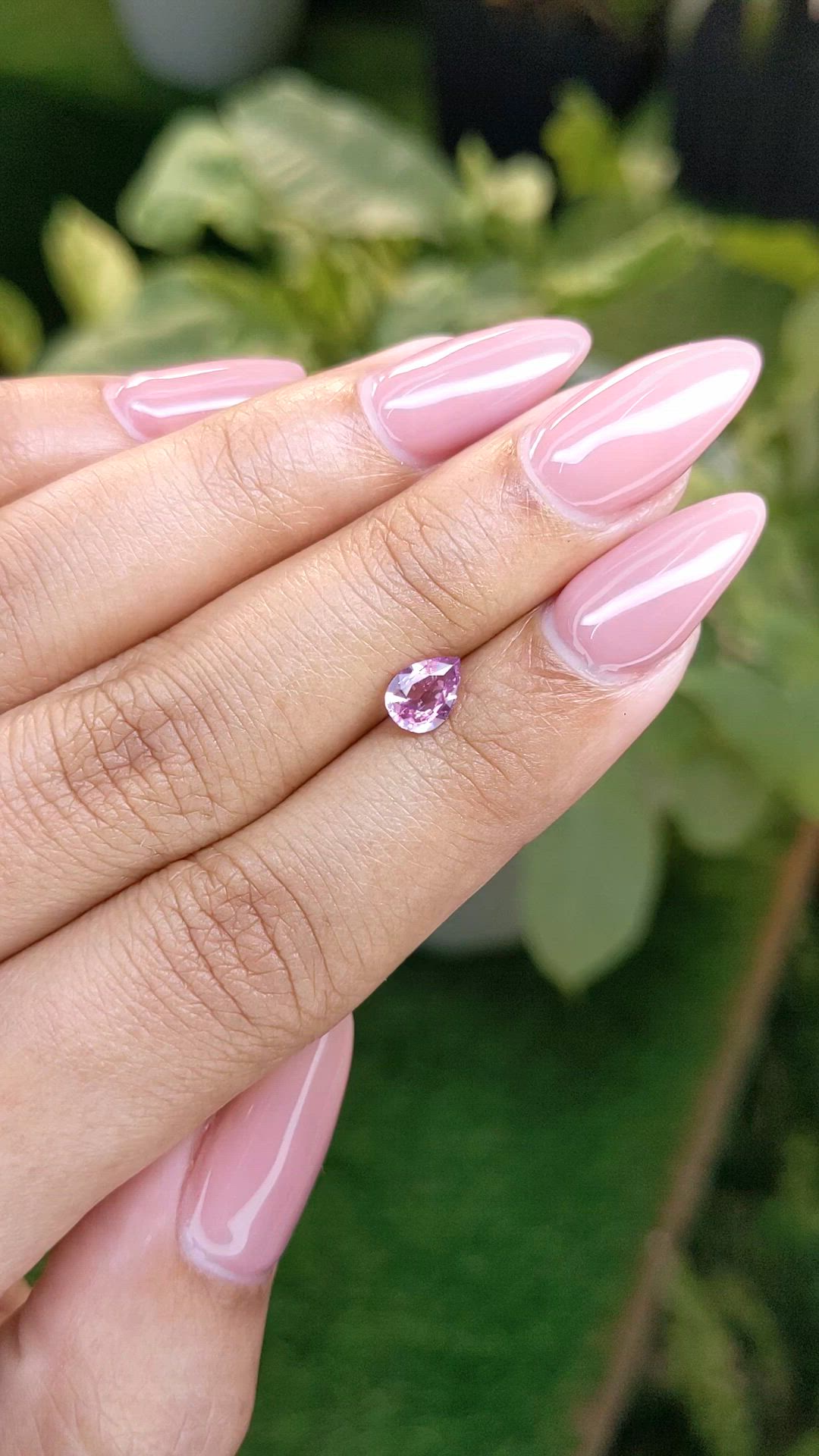 0.65 Ct. Purplish Pink Sapphire from Ceylon (Sri Lanka) Size Video