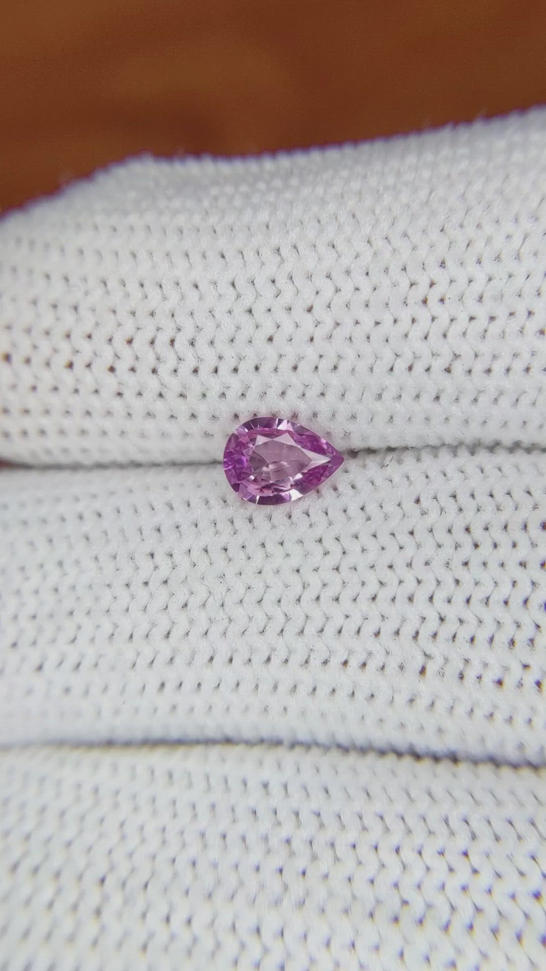 0.65 Ct. Purplish Pink Sapphire from Ceylon (Sri Lanka) Size Video