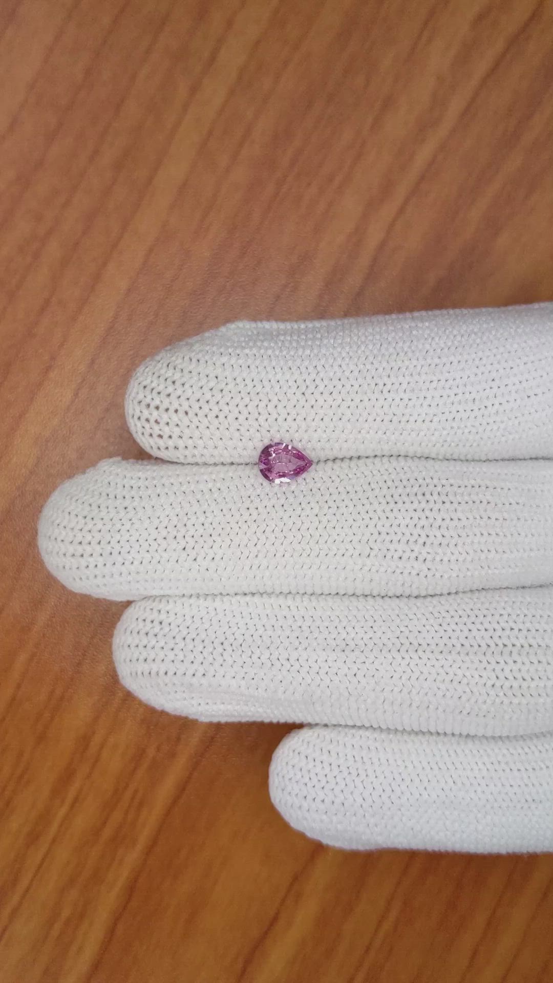0.65 Ct. Purplish Pink Sapphire from Ceylon (Sri Lanka) Size Video
