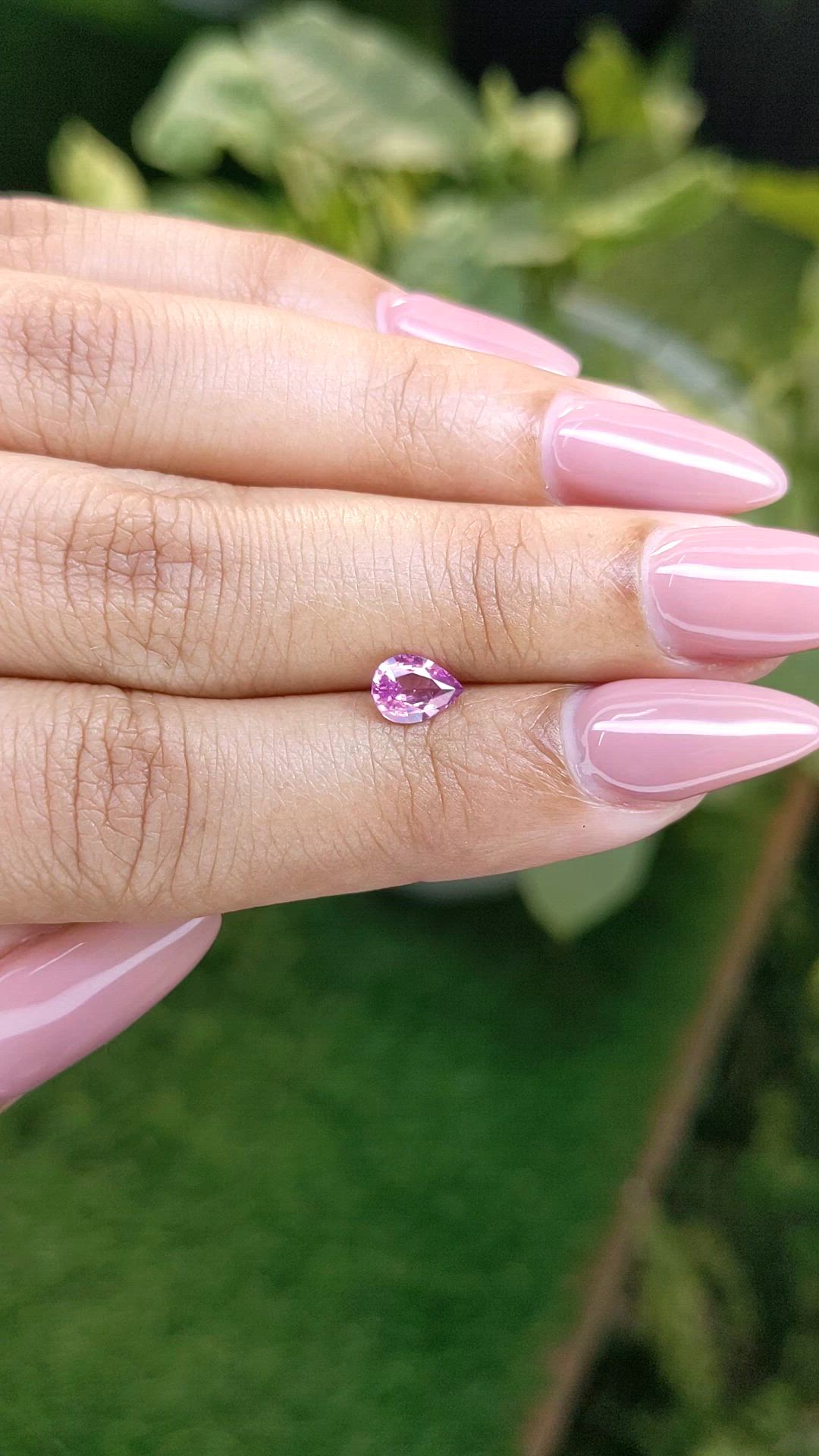 0.65 Ct. Purplish Pink Sapphire from Ceylon (Sri Lanka) Size Video