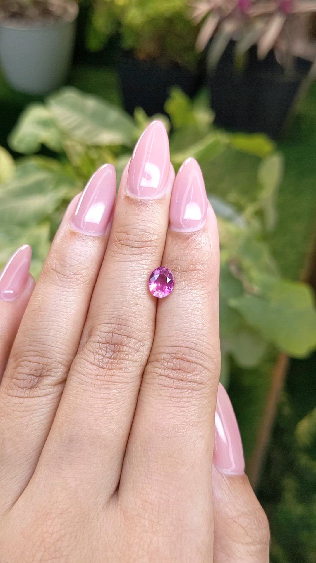 1.29 Ct. Pink Sapphire from Ceylon (Sri Lanka) Size Video