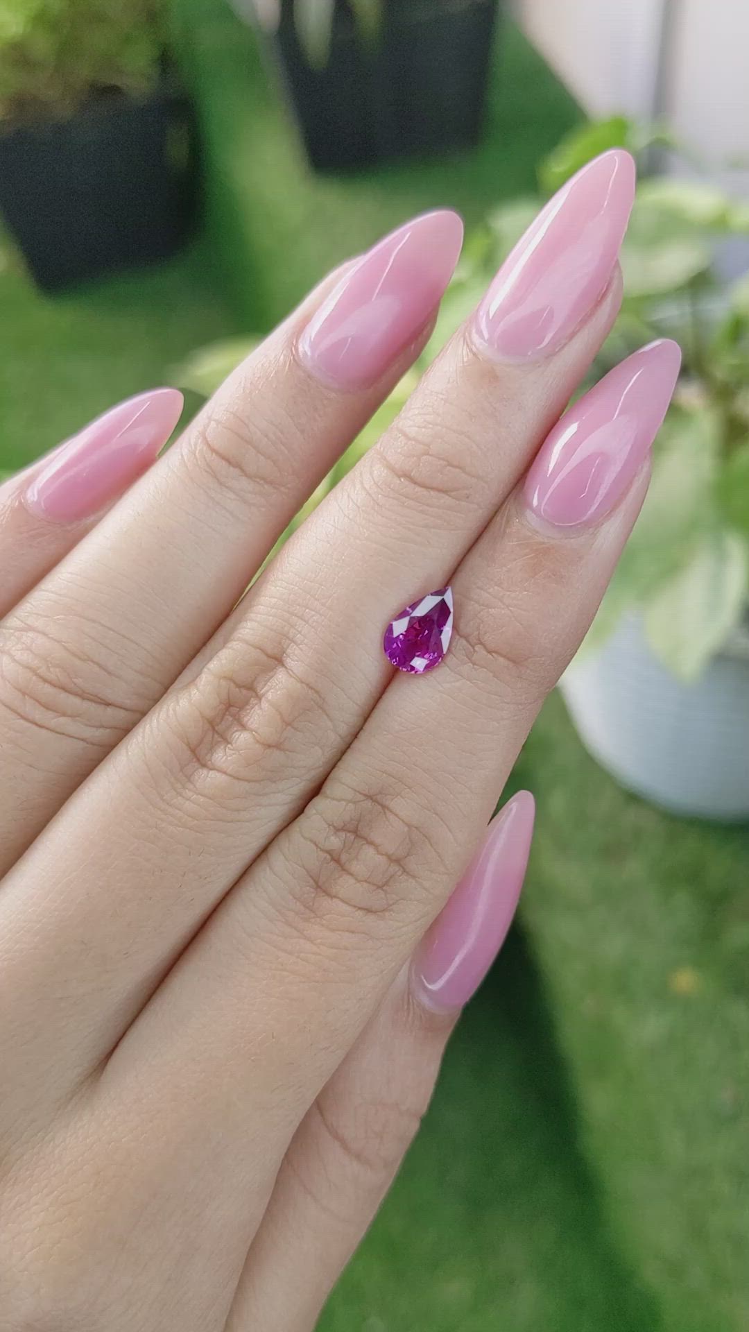1.20 Ct. Purplish Pink Sapphire from Ceylon (Sri Lanka) Size Video