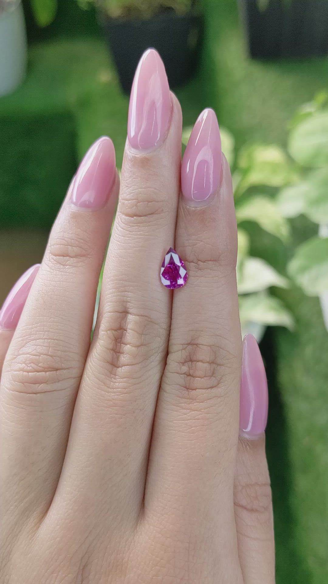 1.20 Ct. Purplish Pink Sapphire from Ceylon (Sri Lanka) Size Video