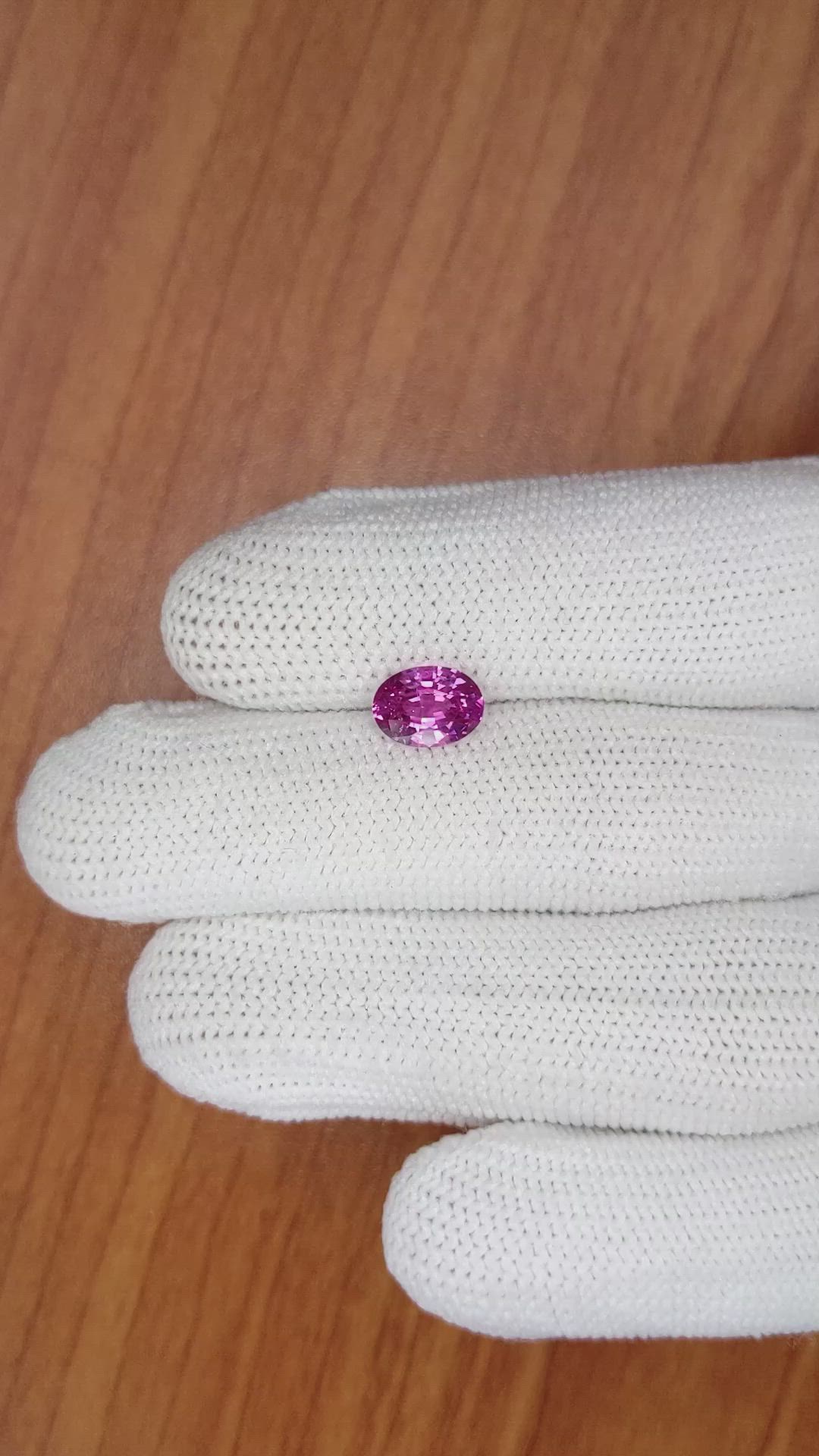 2.33 Ct. Pink Sapphire from Ceylon (Sri Lanka) Size Video