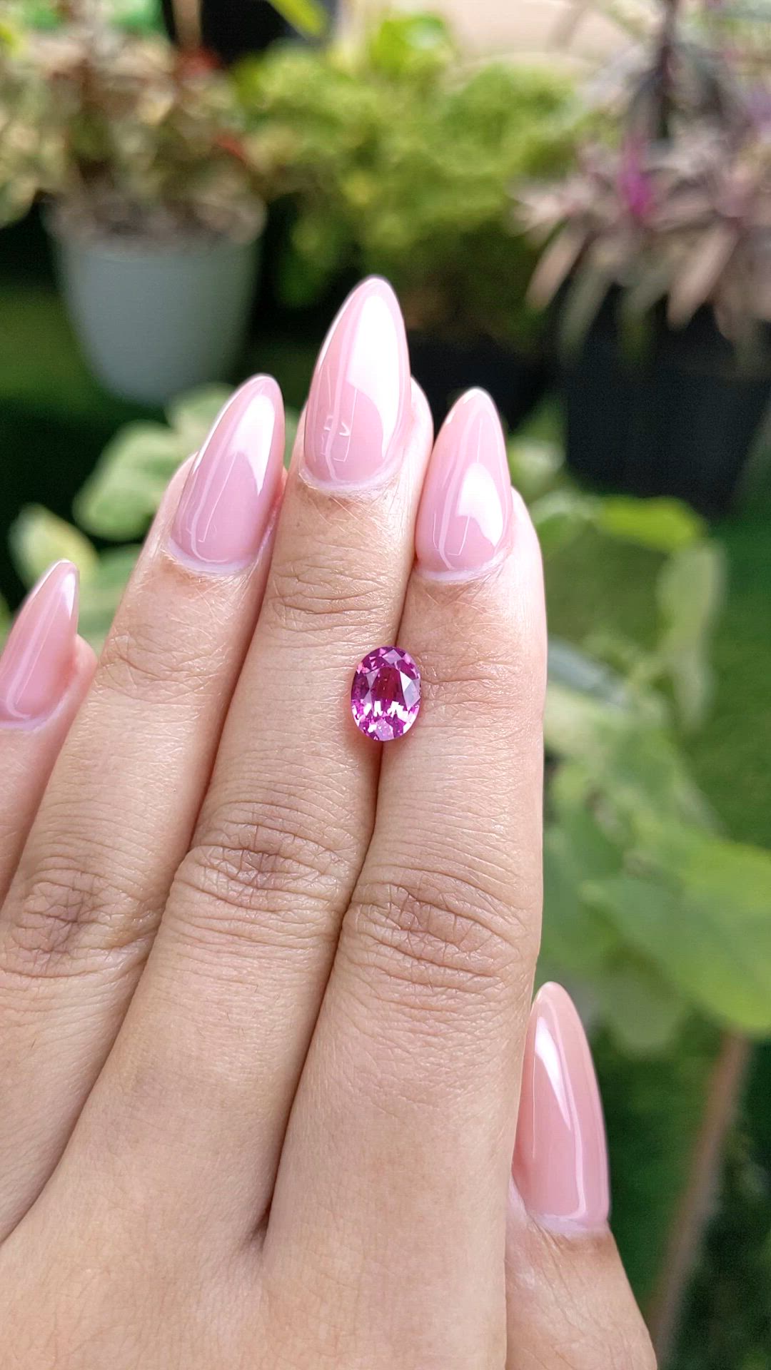 2.33 Ct. Pink Sapphire from Ceylon (Sri Lanka) Size Video