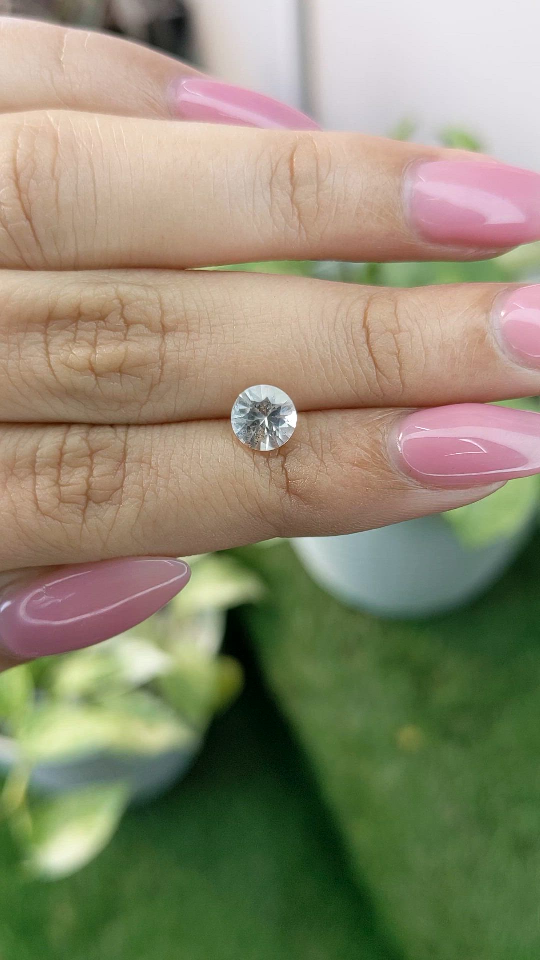 1.30 Ct. White Sapphire from Ceylon (Sri Lanka) Size Video