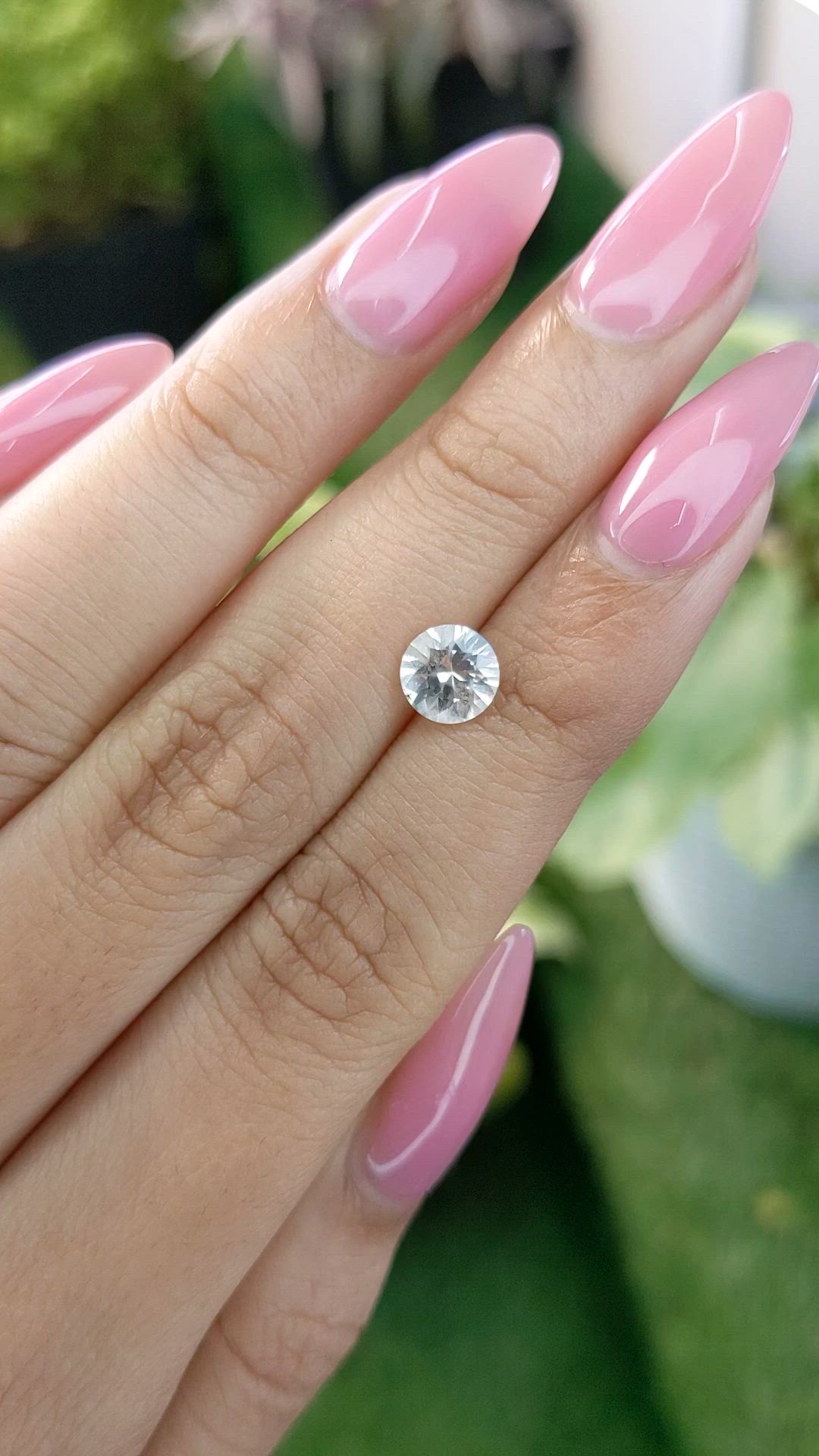 1.30 Ct. White Sapphire from Ceylon (Sri Lanka) Size Video