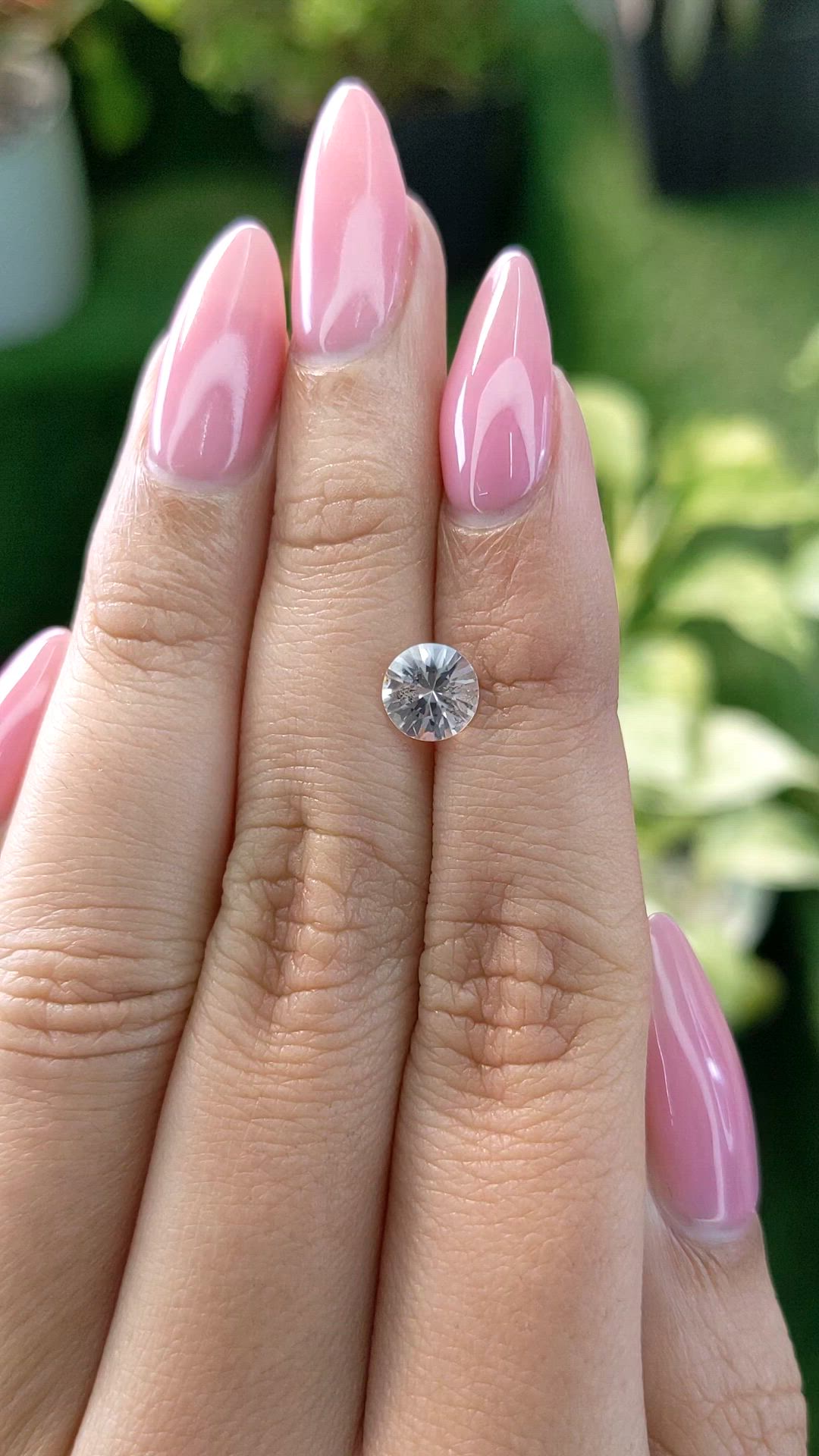 1.11 Ct. White Sapphire from Ceylon (Sri Lanka) Size Video