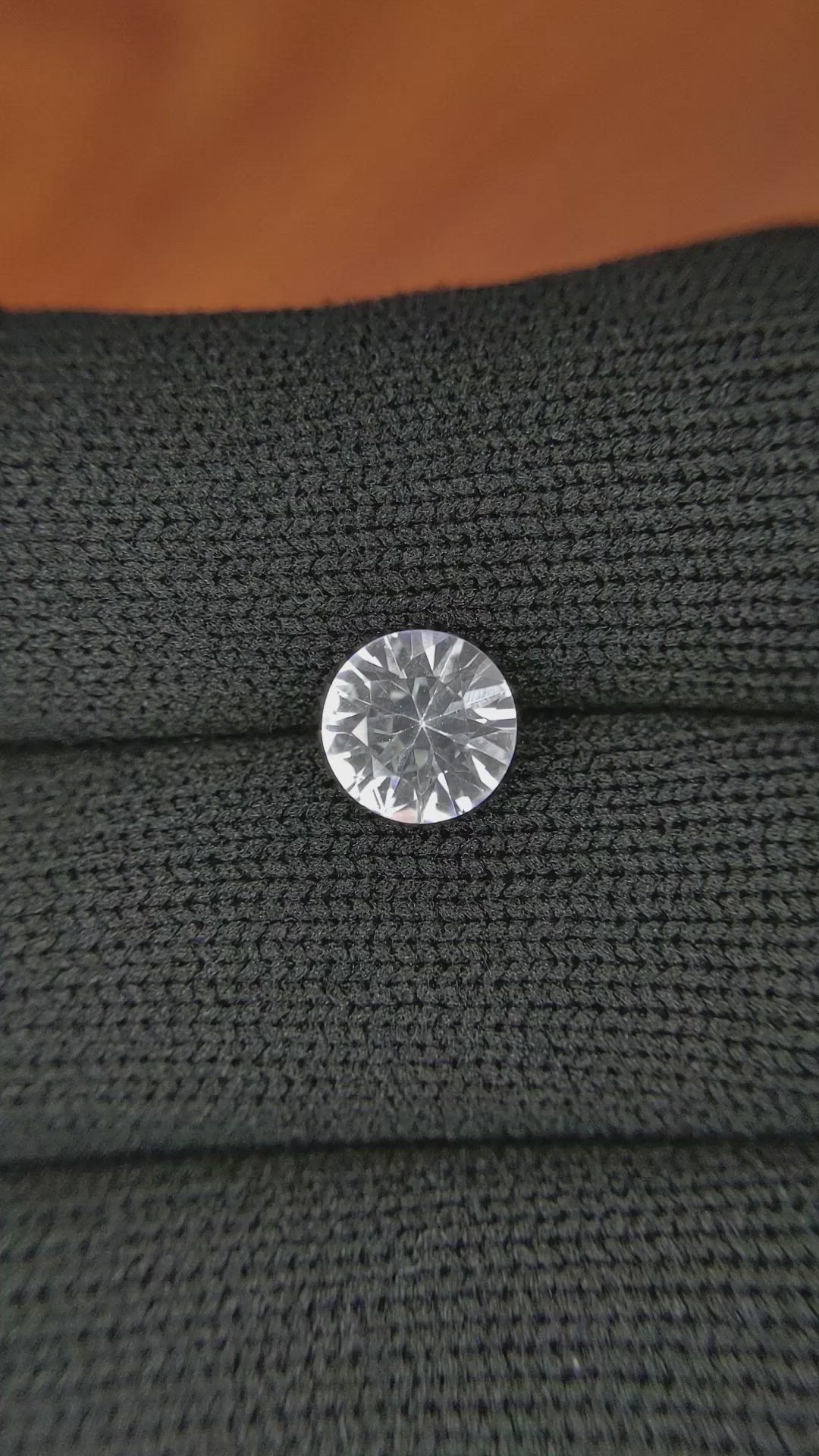 1.58 Ct. White Sapphire from Ceylon (Sri Lanka) Size Video
