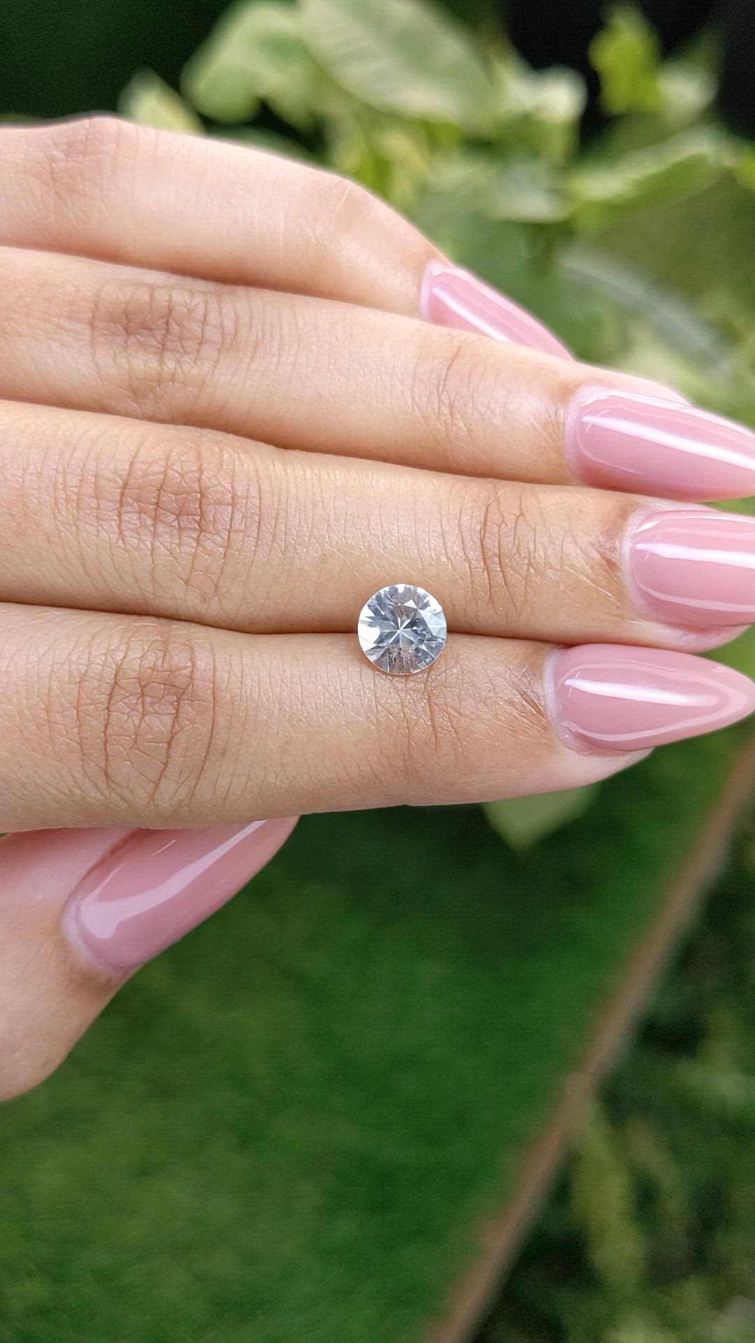 1.58 Ct. White Sapphire from Ceylon (Sri Lanka) Size Video