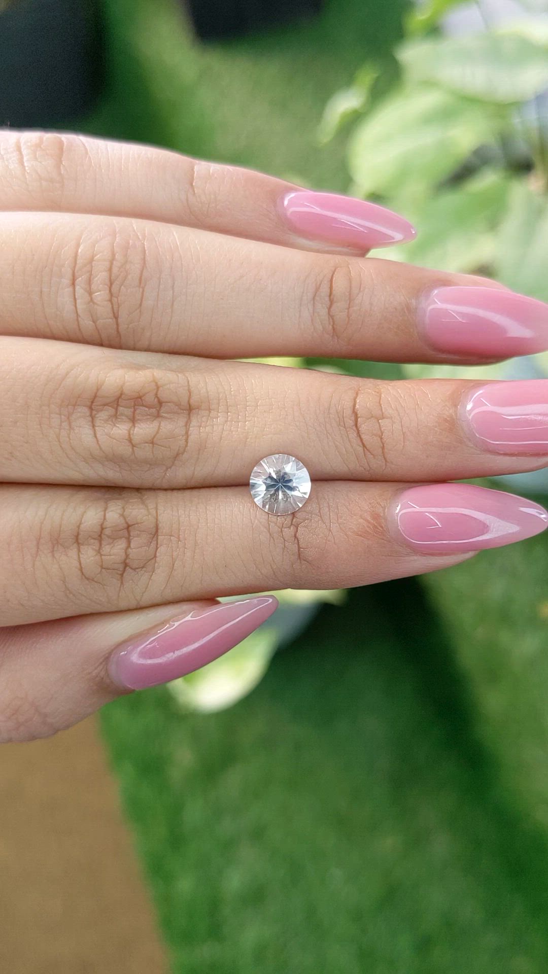 1.48 Ct. White Sapphire from Ceylon (Sri Lanka) Size Video