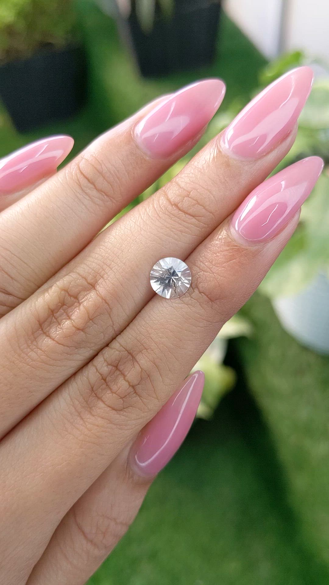 1.48 Ct. White Sapphire from Ceylon (Sri Lanka) Size Video