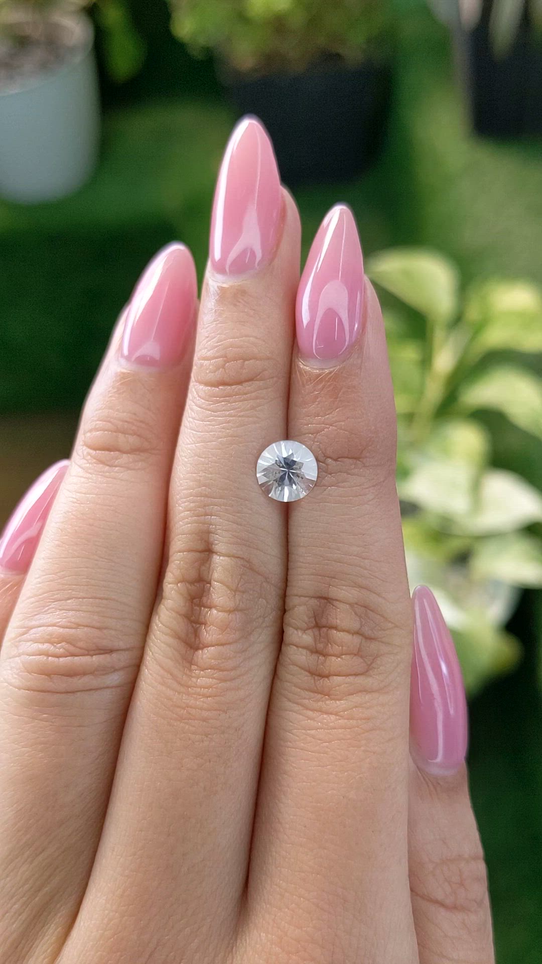 1.48 Ct. White Sapphire from Ceylon (Sri Lanka) Size Video