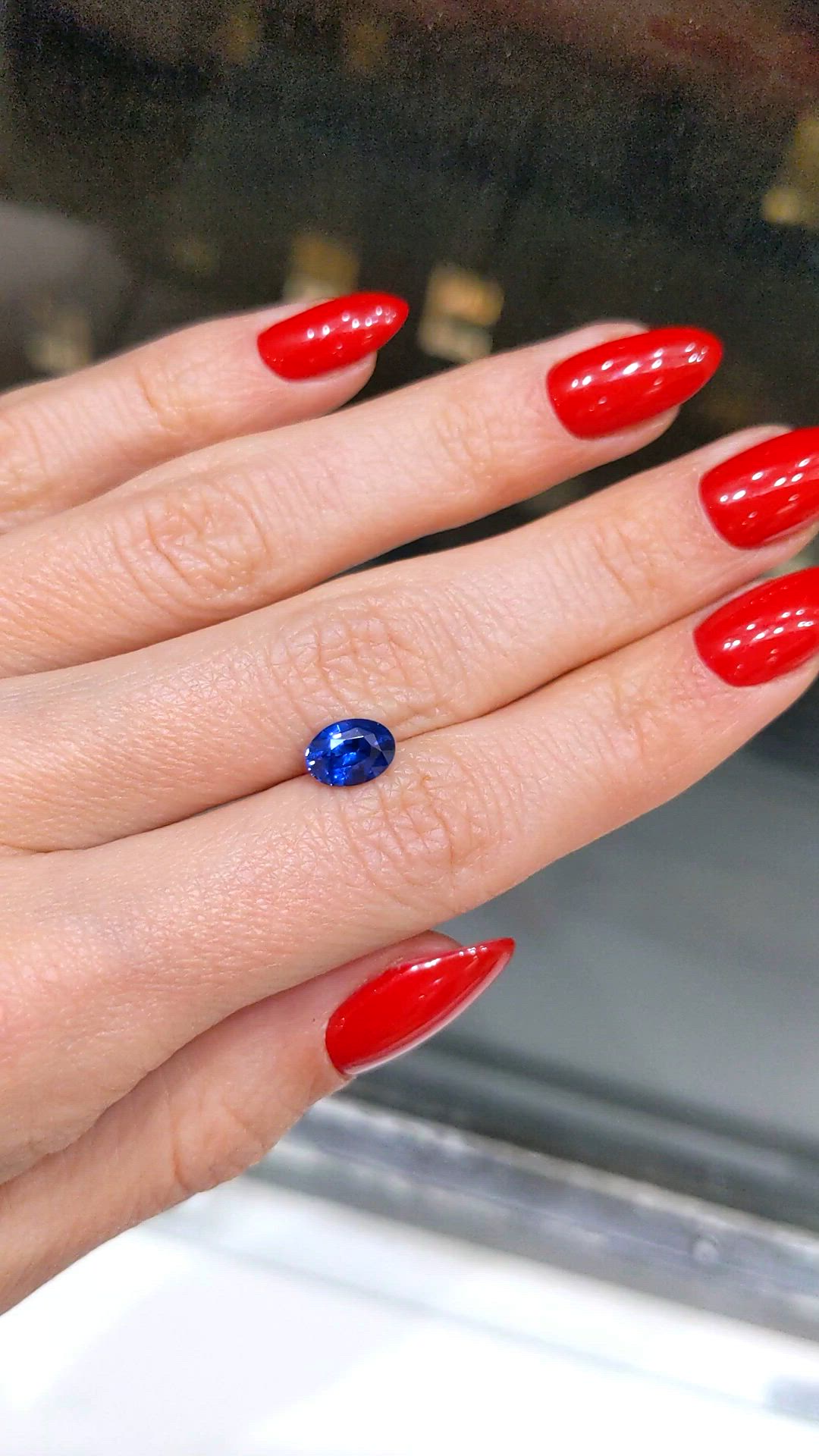 1.53 Ct. Blue Sapphire from Ceylon (Sri Lanka) Size Video