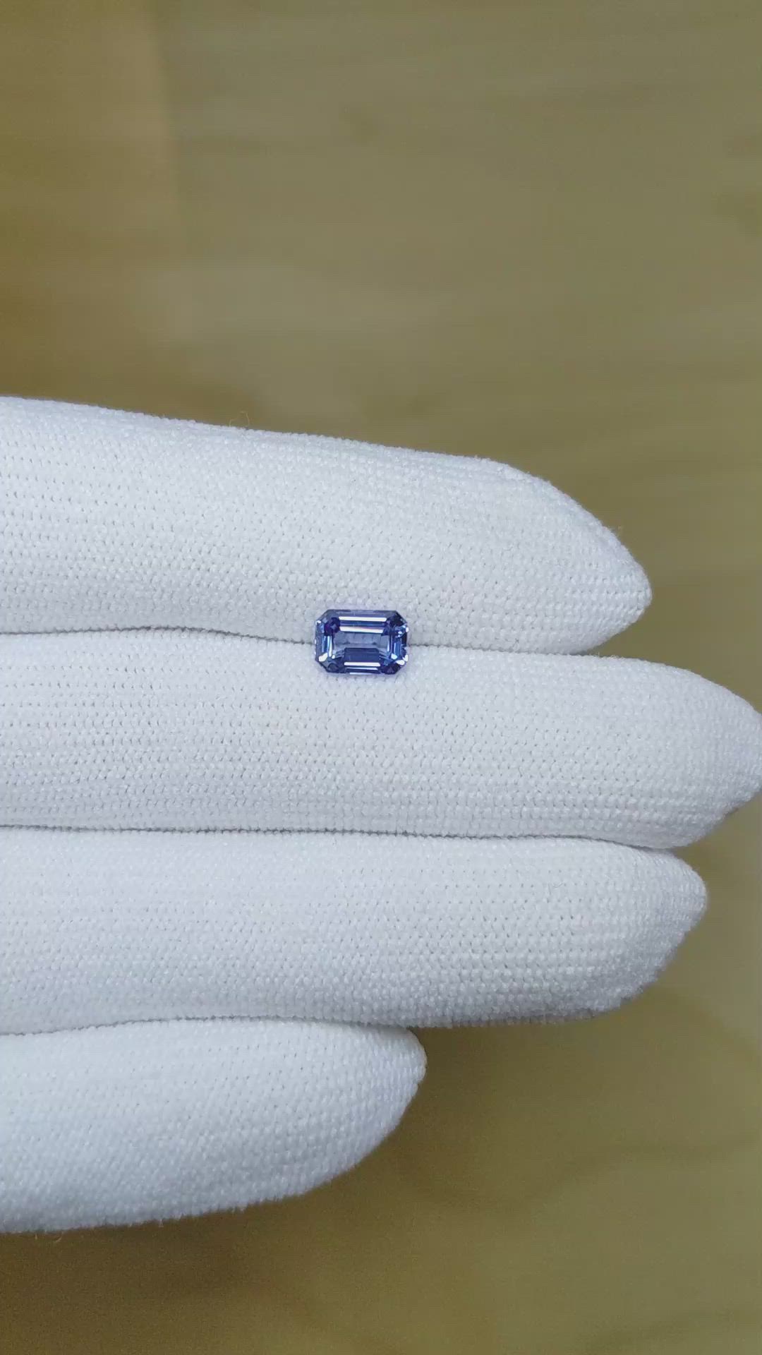 1.24 Ct. Blue Sapphire from Ceylon (Sri Lanka) Size Video