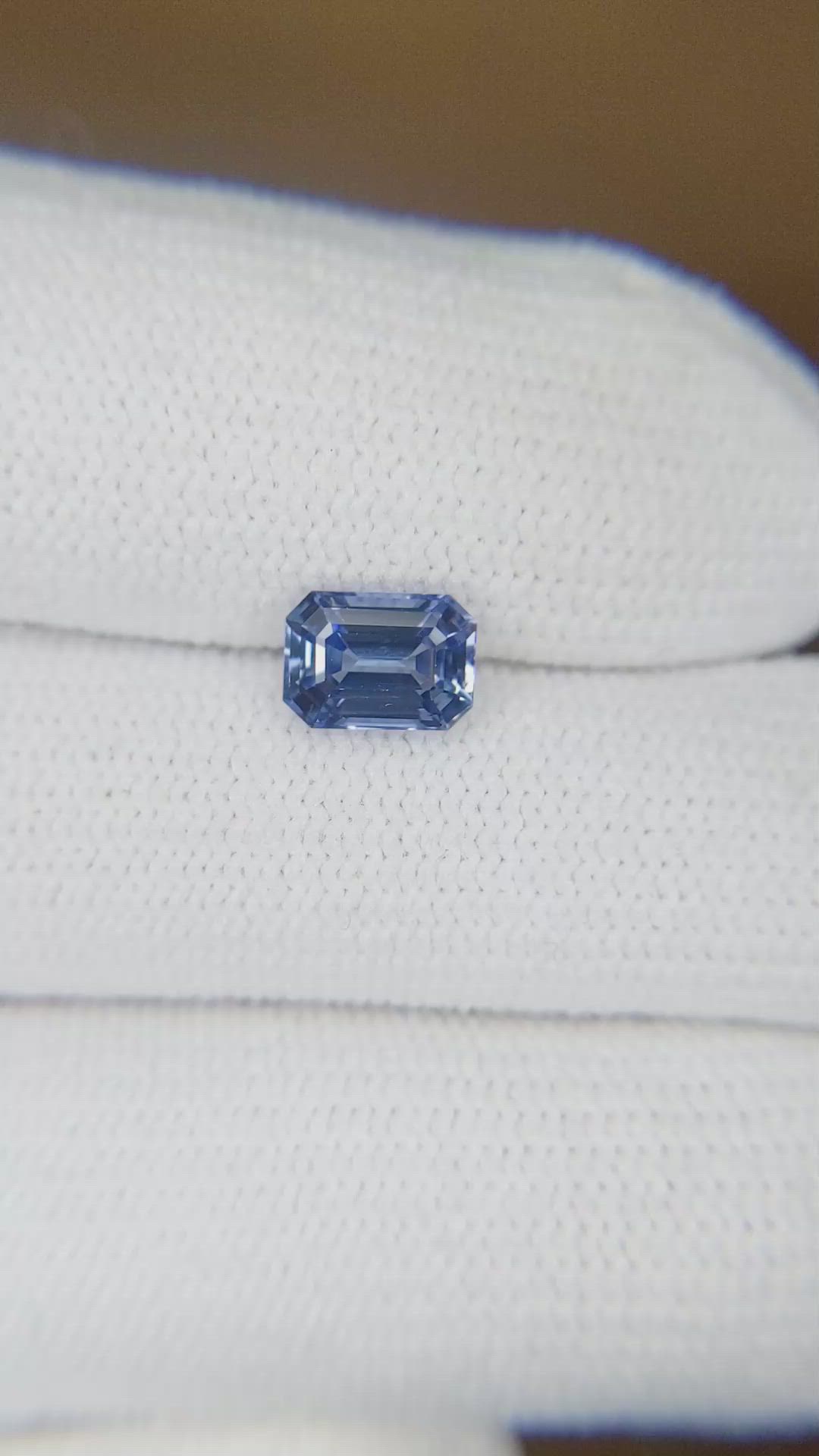 1.28 Ct. Blue Sapphire from Ceylon (Sri Lanka) Size Video