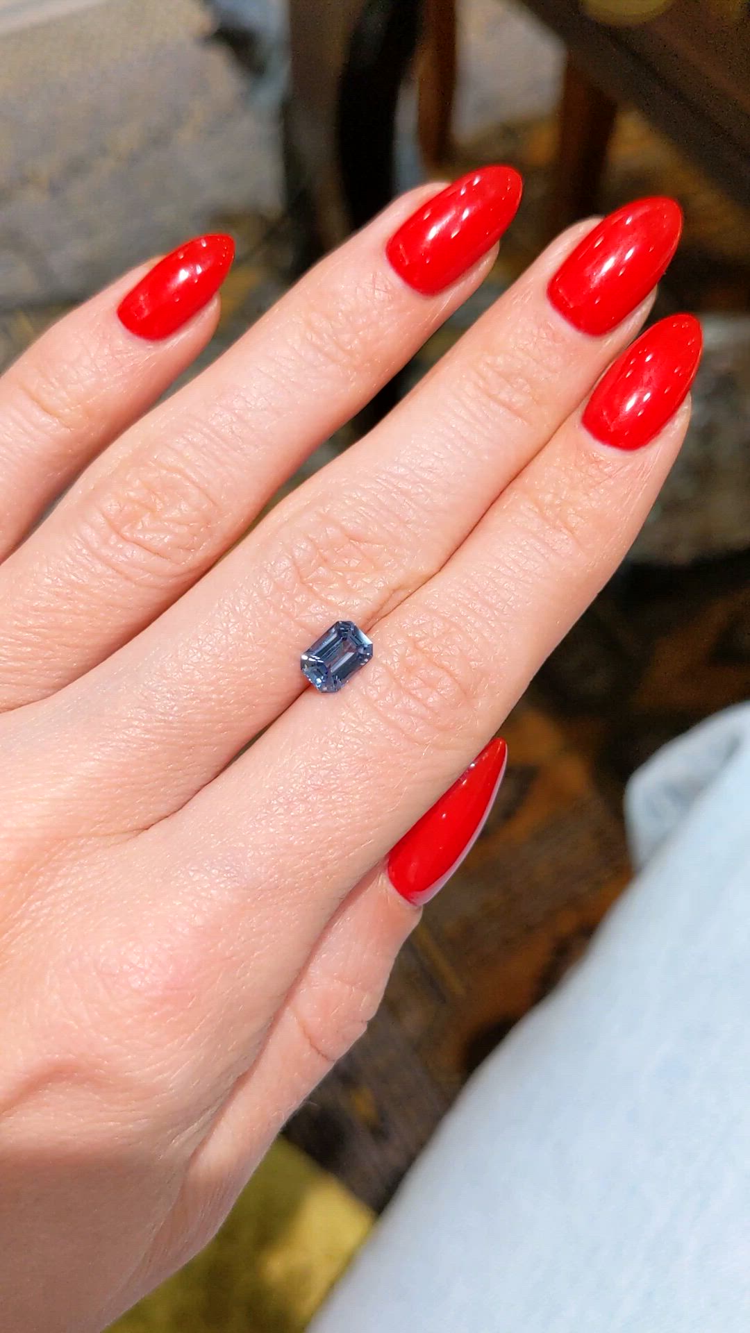 1.28 Ct. Blue Sapphire from Ceylon (Sri Lanka) Size Video