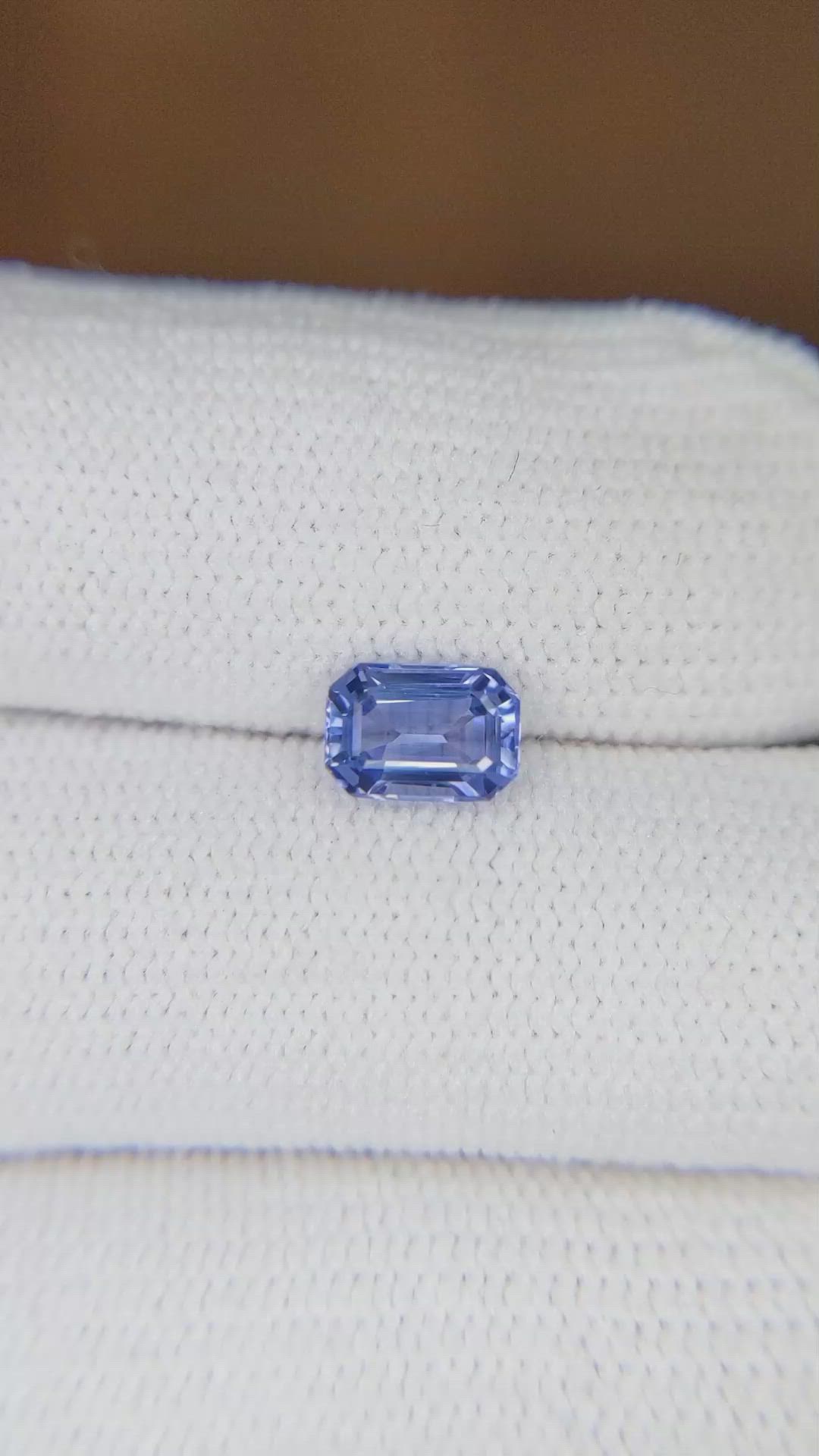 1.13 Ct. Blue Sapphire from Ceylon (Sri Lanka) Size Video